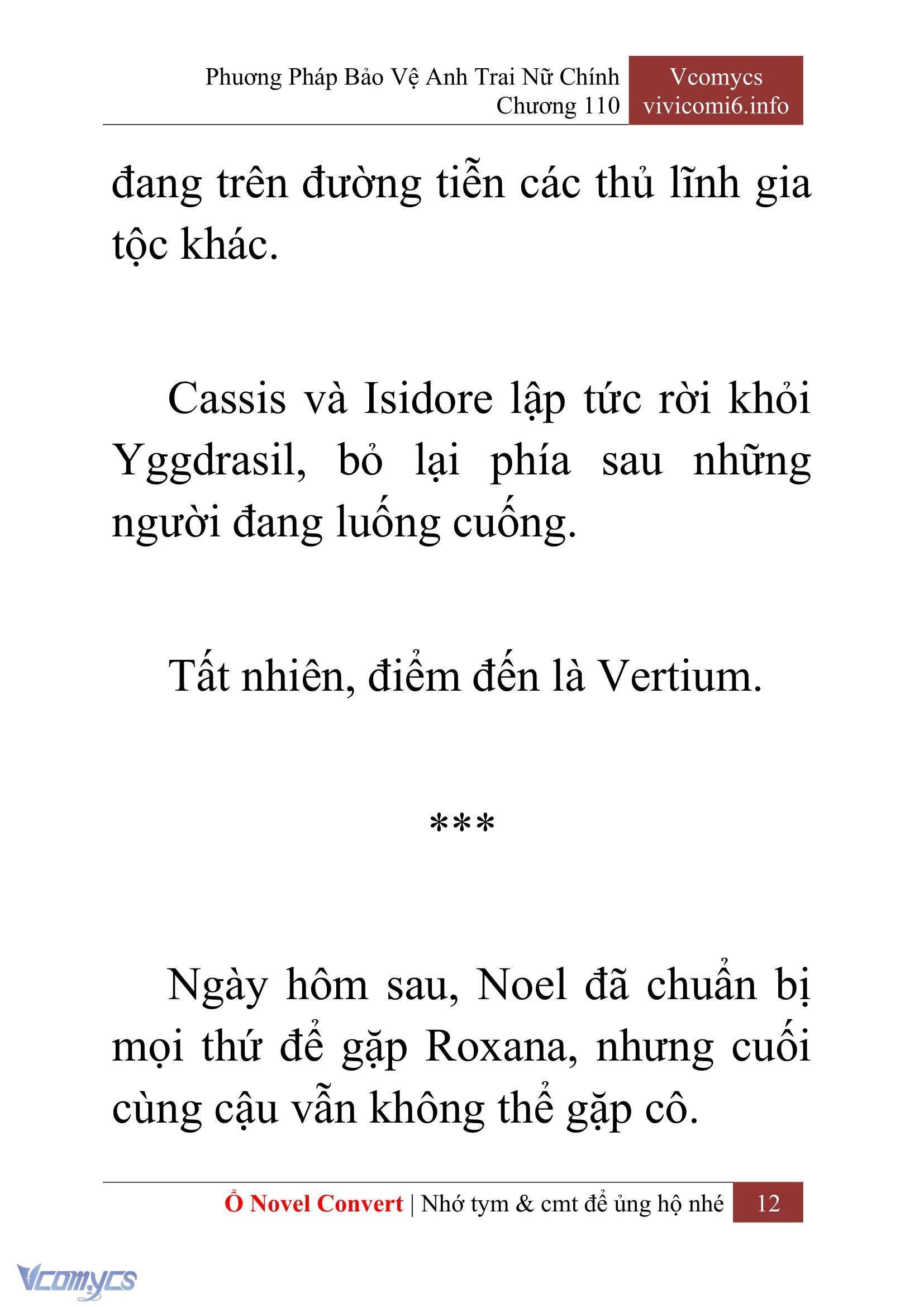 [Novel] Phương Pháp Bảo Vệ Anh Trai Nữ Chính Chap 110 - Trang 2