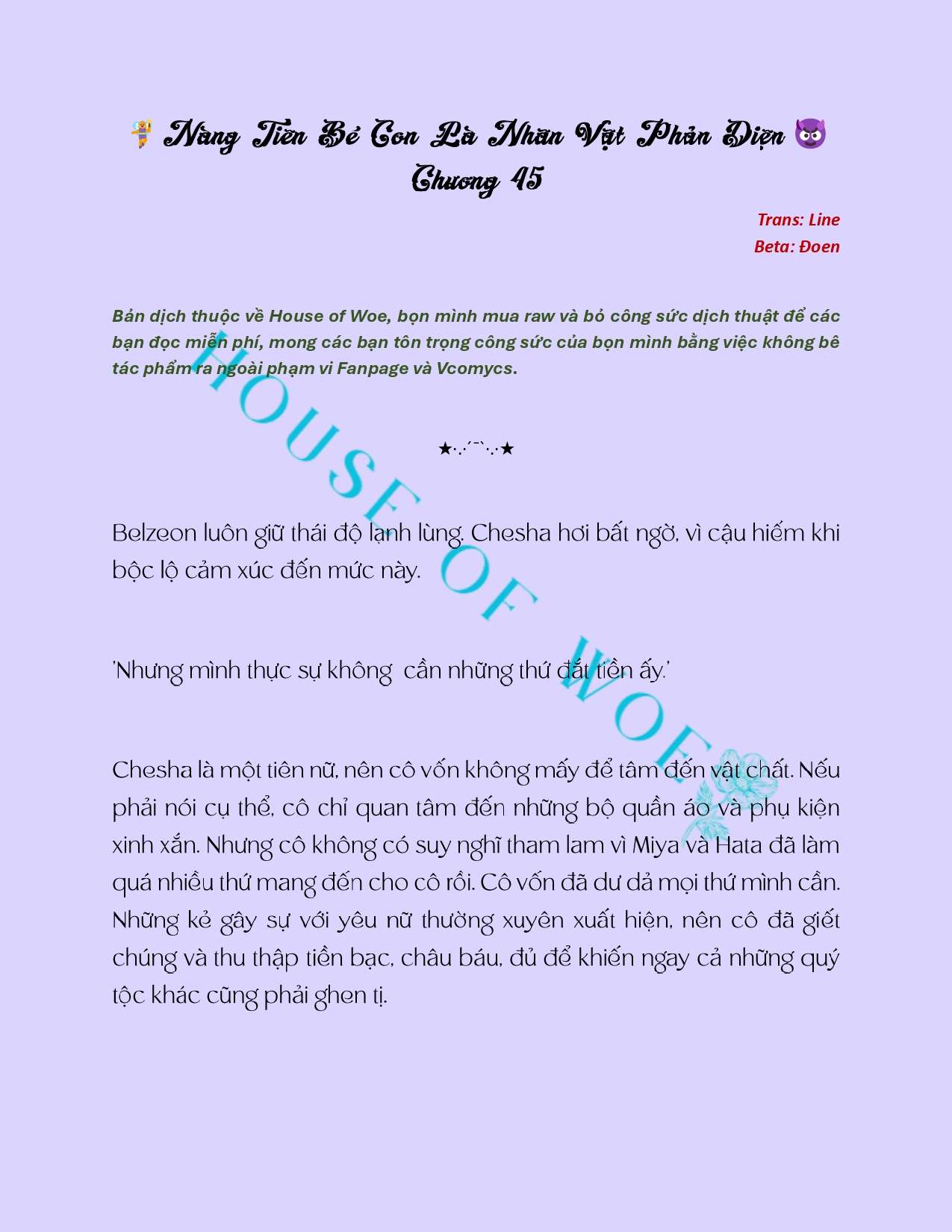 [NOVEL] NÀNG TIÊN BÉ CON LÀ NHÂN VẬT PHẢN DIỆN Chap 45 - Trang 2