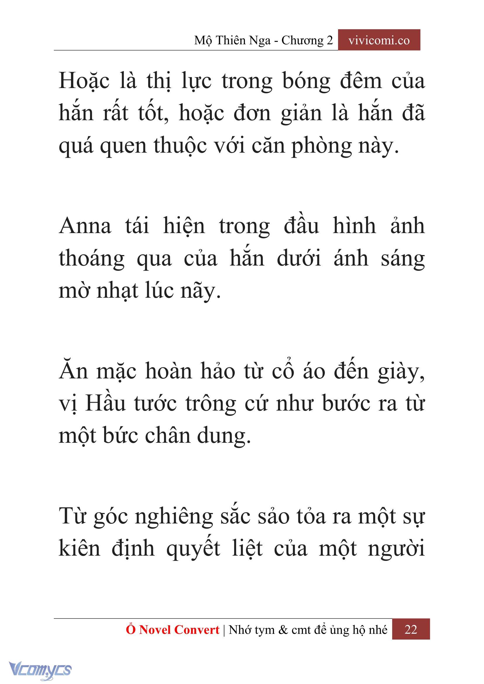 [Novel] Mộ Thiên Nga Chap 2 - Trang 2