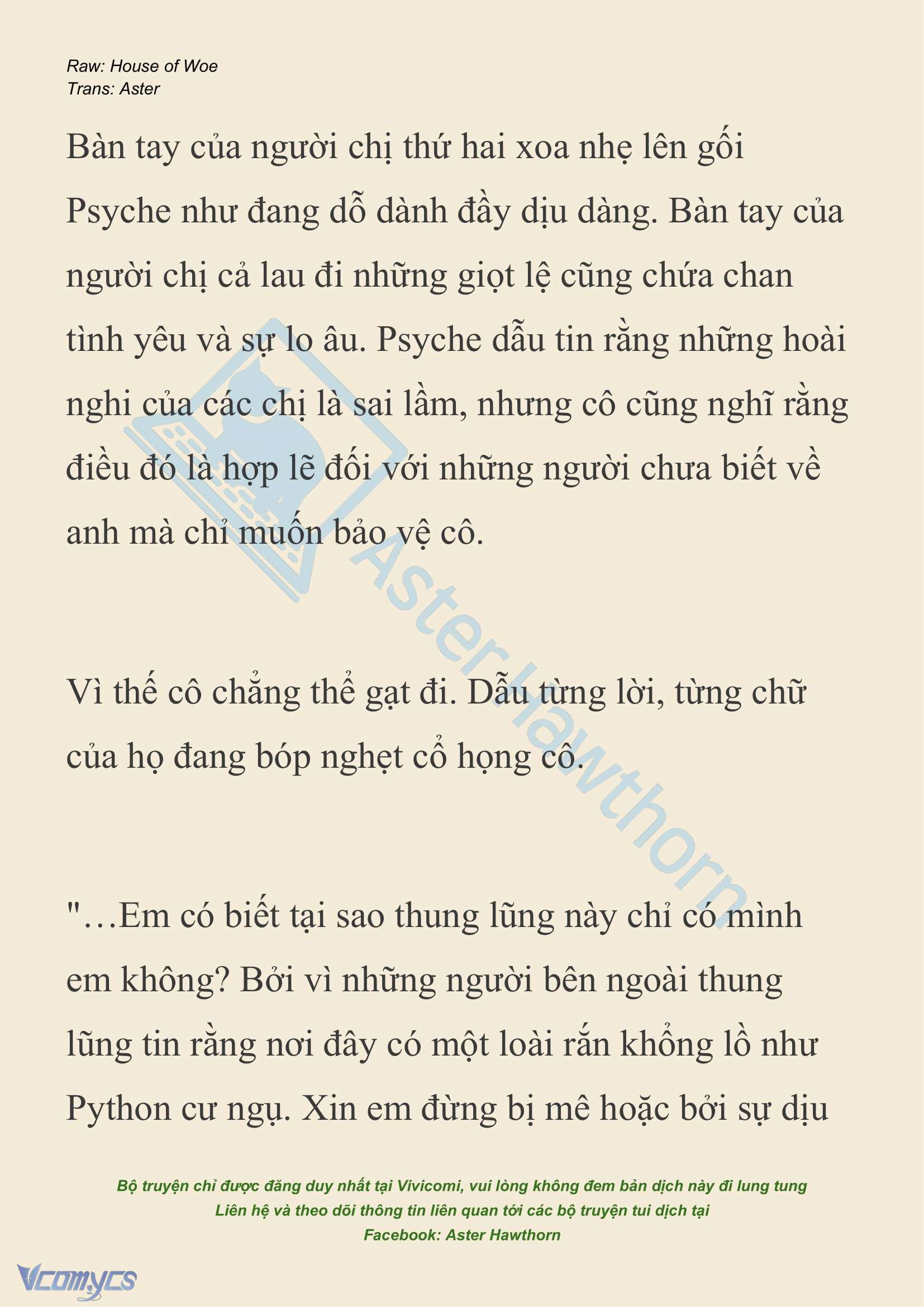 [NOVEL] Dành Cho Các Nữ Thần: Dành cho Psyche Chap 34 - Next 