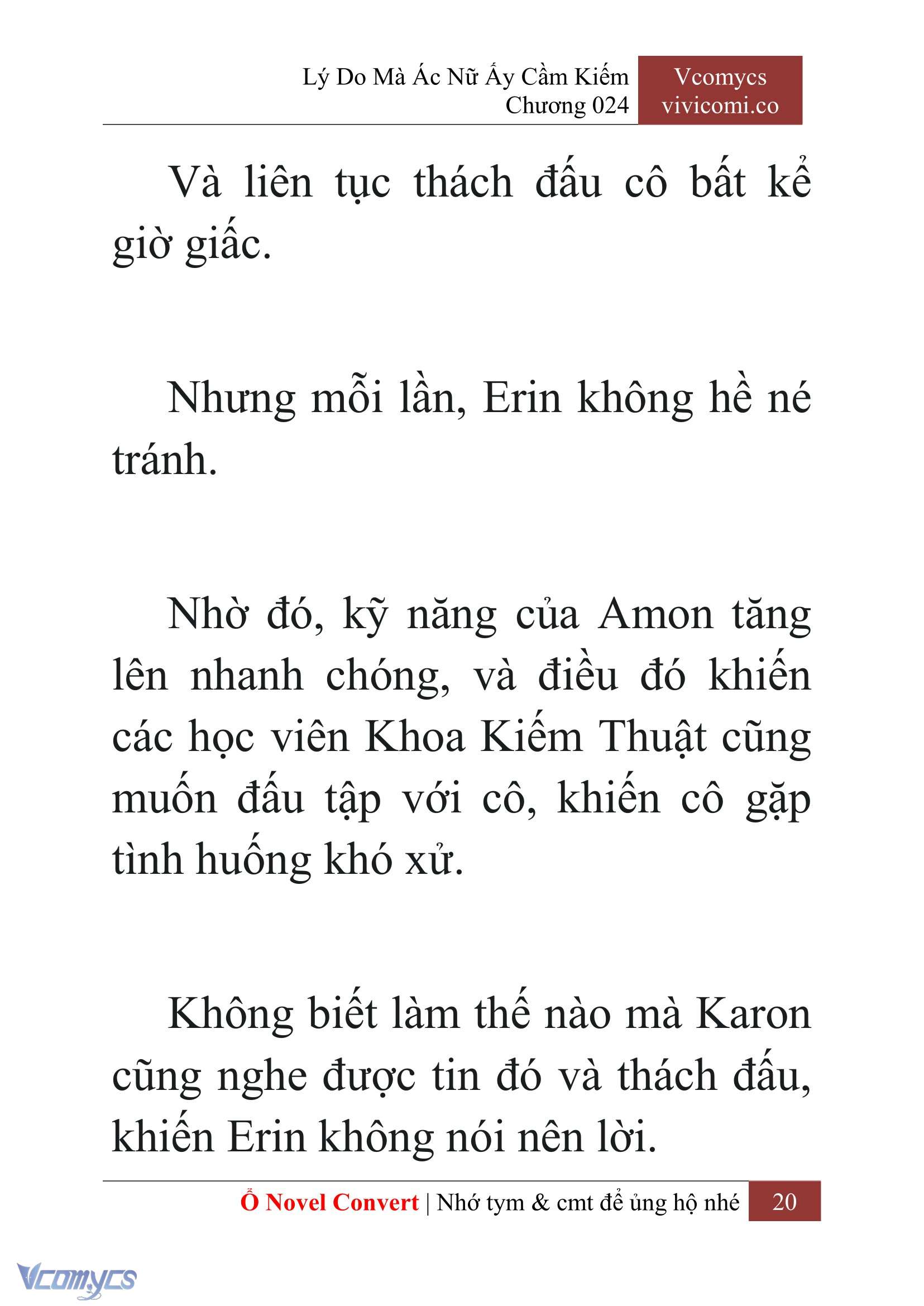 [Novel] Lý Do Mà Ác Nữ Ấy Cầm Kiếm Chap 24 - Trang 2