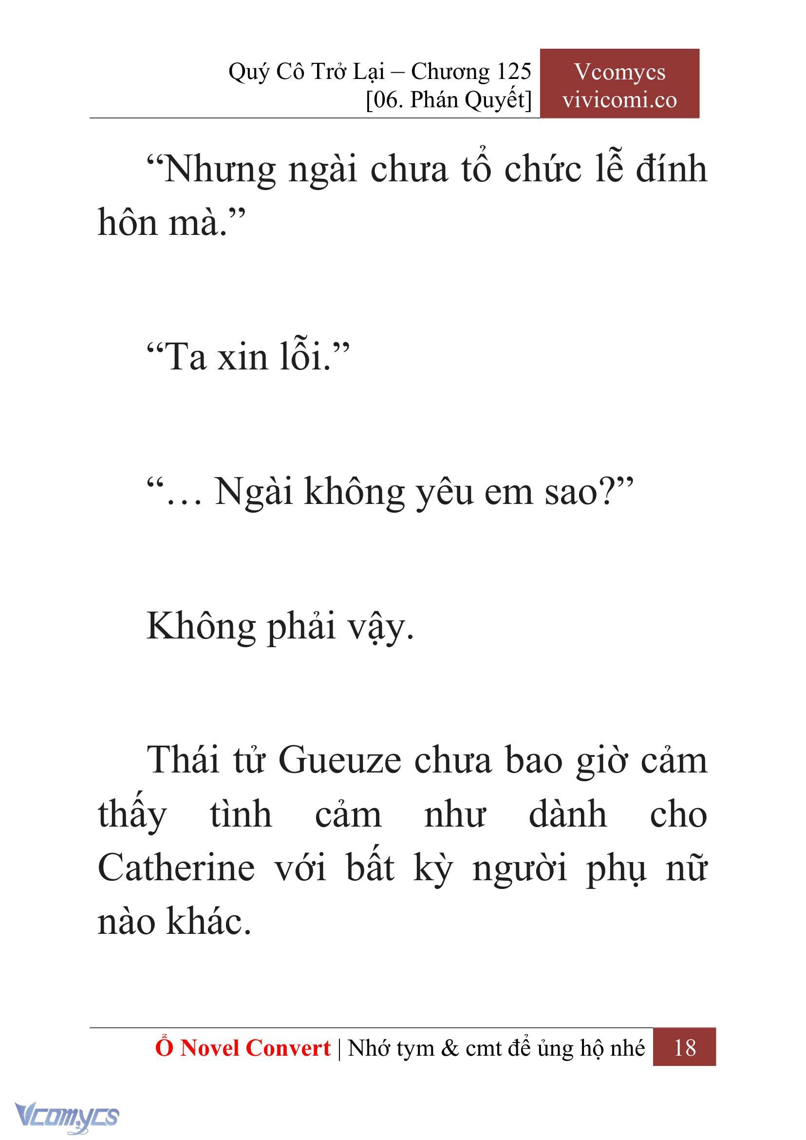 [Novel] Quý Cô Trở Lại Chap 125 - Next Chap 126