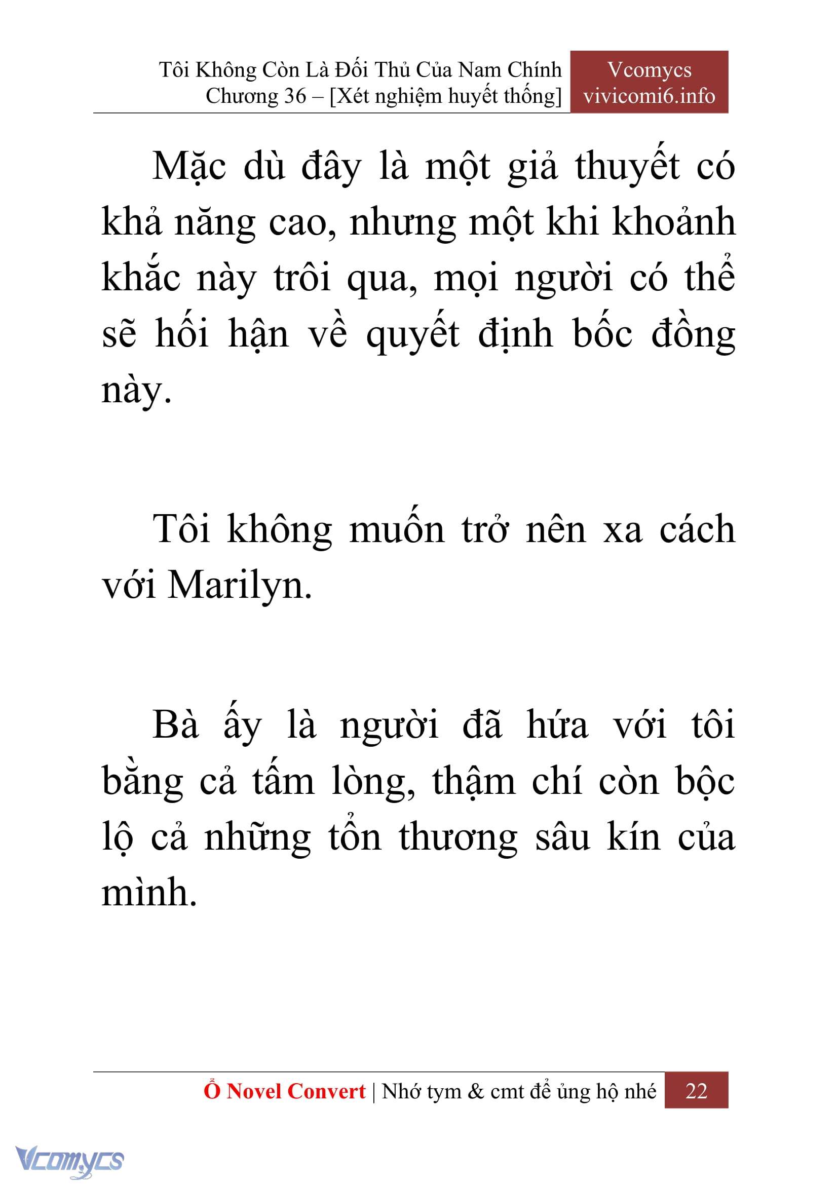 [Novel] Tôi Không Còn Là Đối Thủ Của Nam Chính Chap 36 - Trang 2