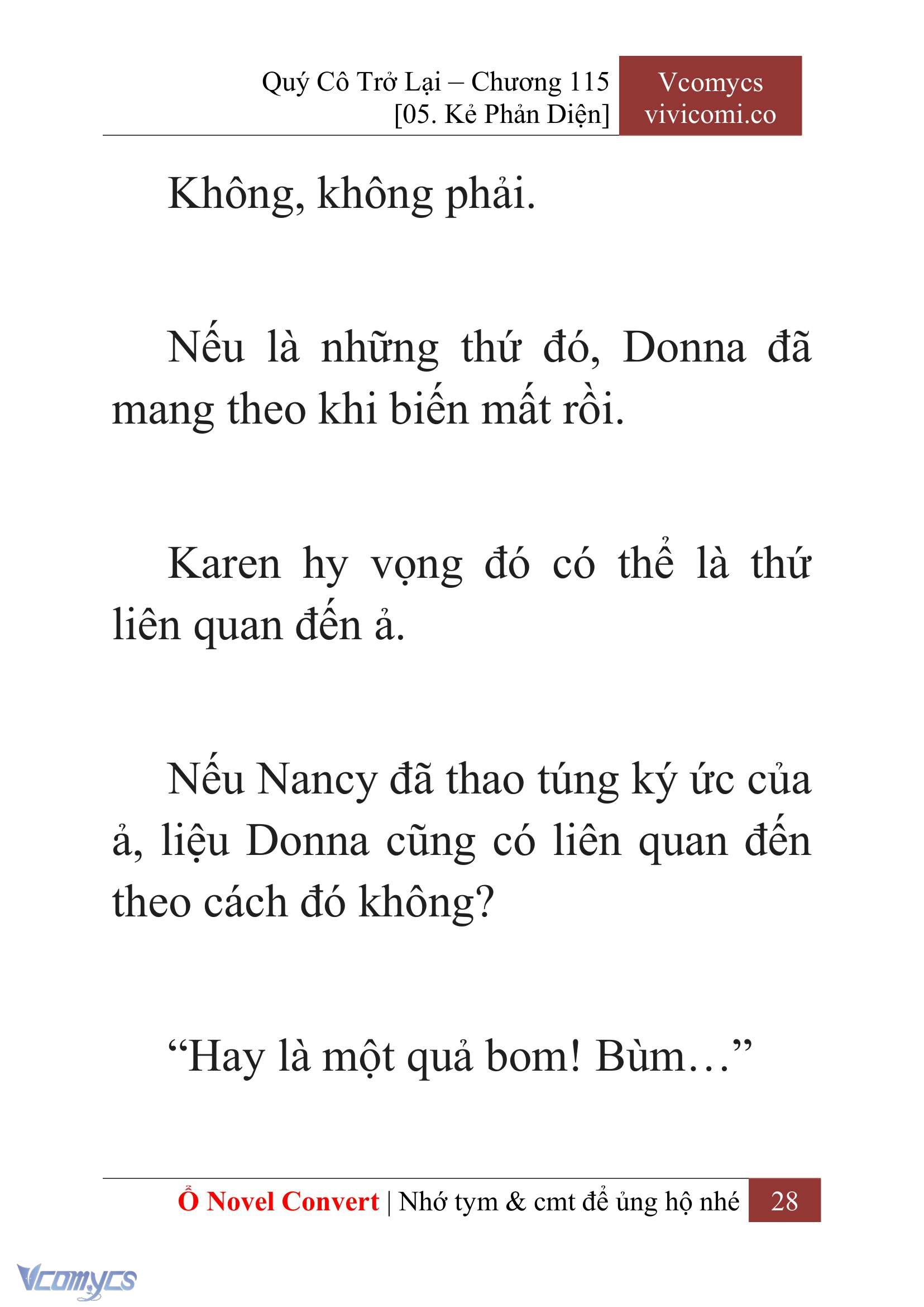 [Novel] Quý Cô Trở Lại Chap 115 - Trang 2