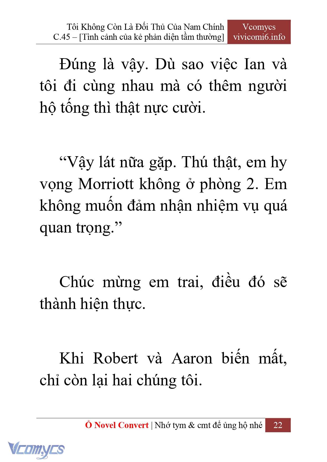 [Novel] Tôi Không Còn Là Đối Thủ Của Nam Chính Chap 45 - Trang 2