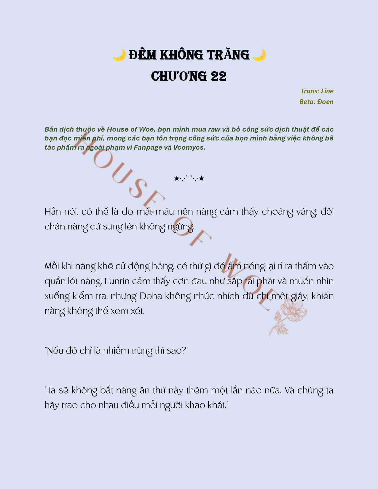 [NOVEL] ĐÊM KHÔNG TRĂNG Chap 22 - Trang 2