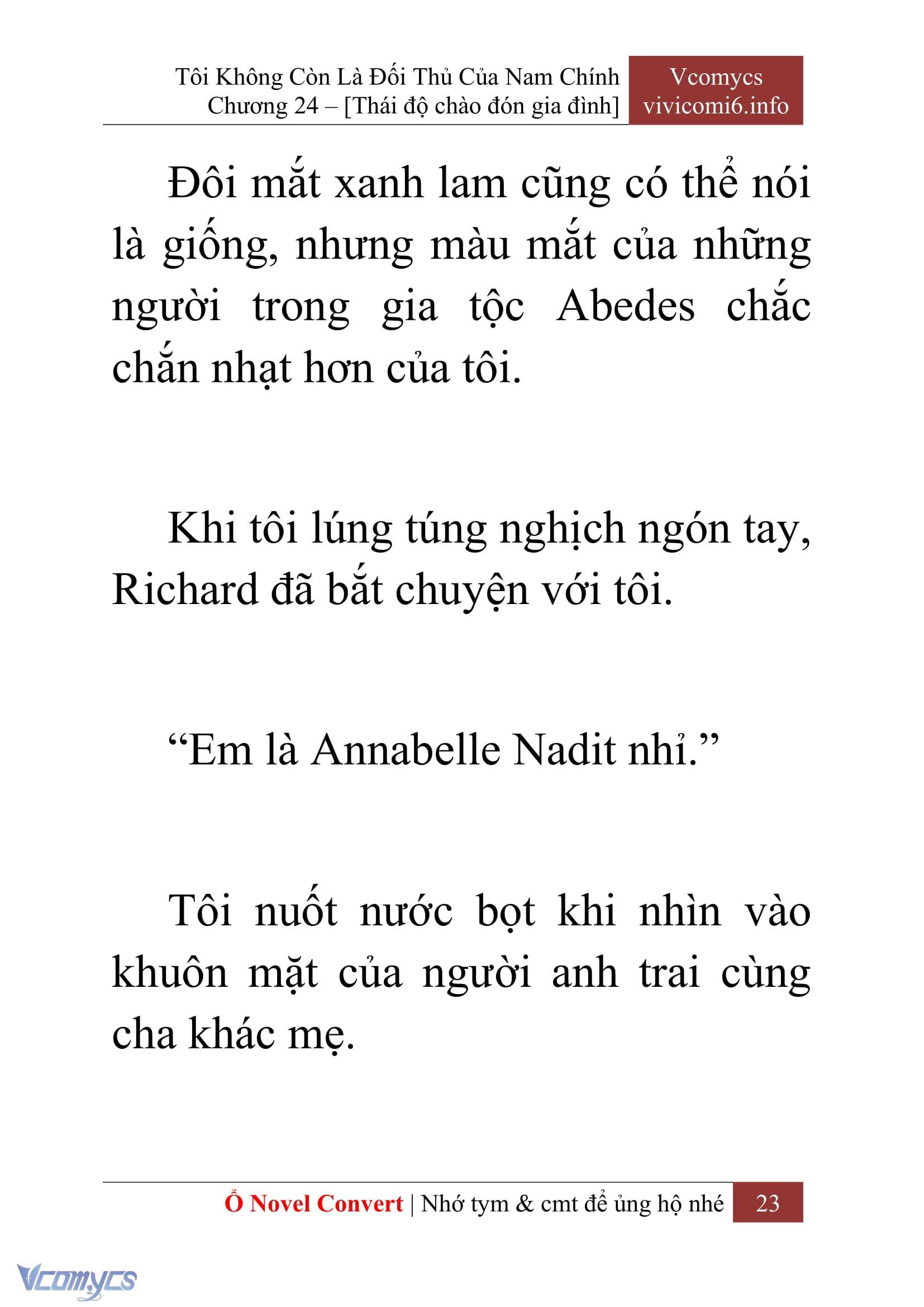 [Novel] Tôi Không Còn Là Đối Thủ Của Nam Chính Chap 24 - Trang 2