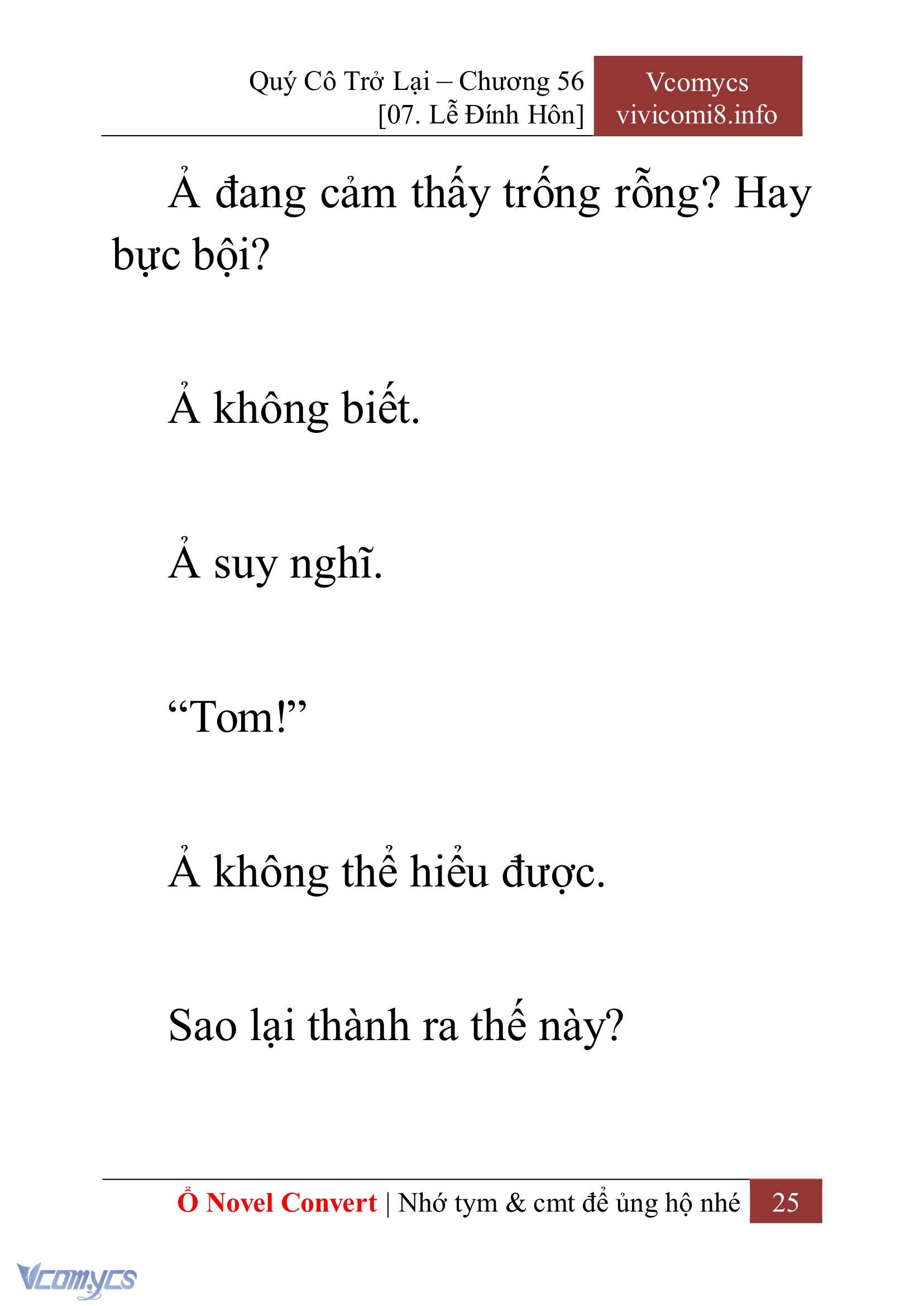 [Novel] Quý Cô Trở Lại Chap 56 - Trang 2