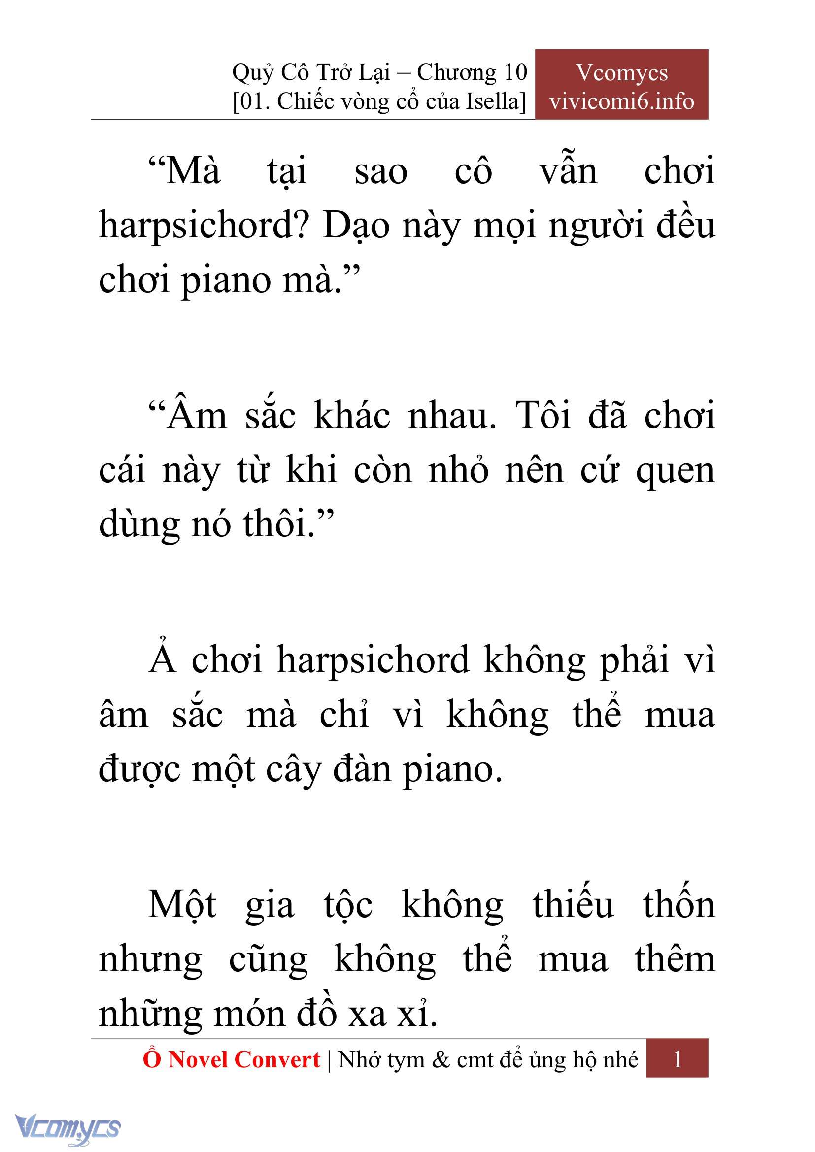 [Novel] Quý Cô Trở Lại Chap 10 - Trang 2