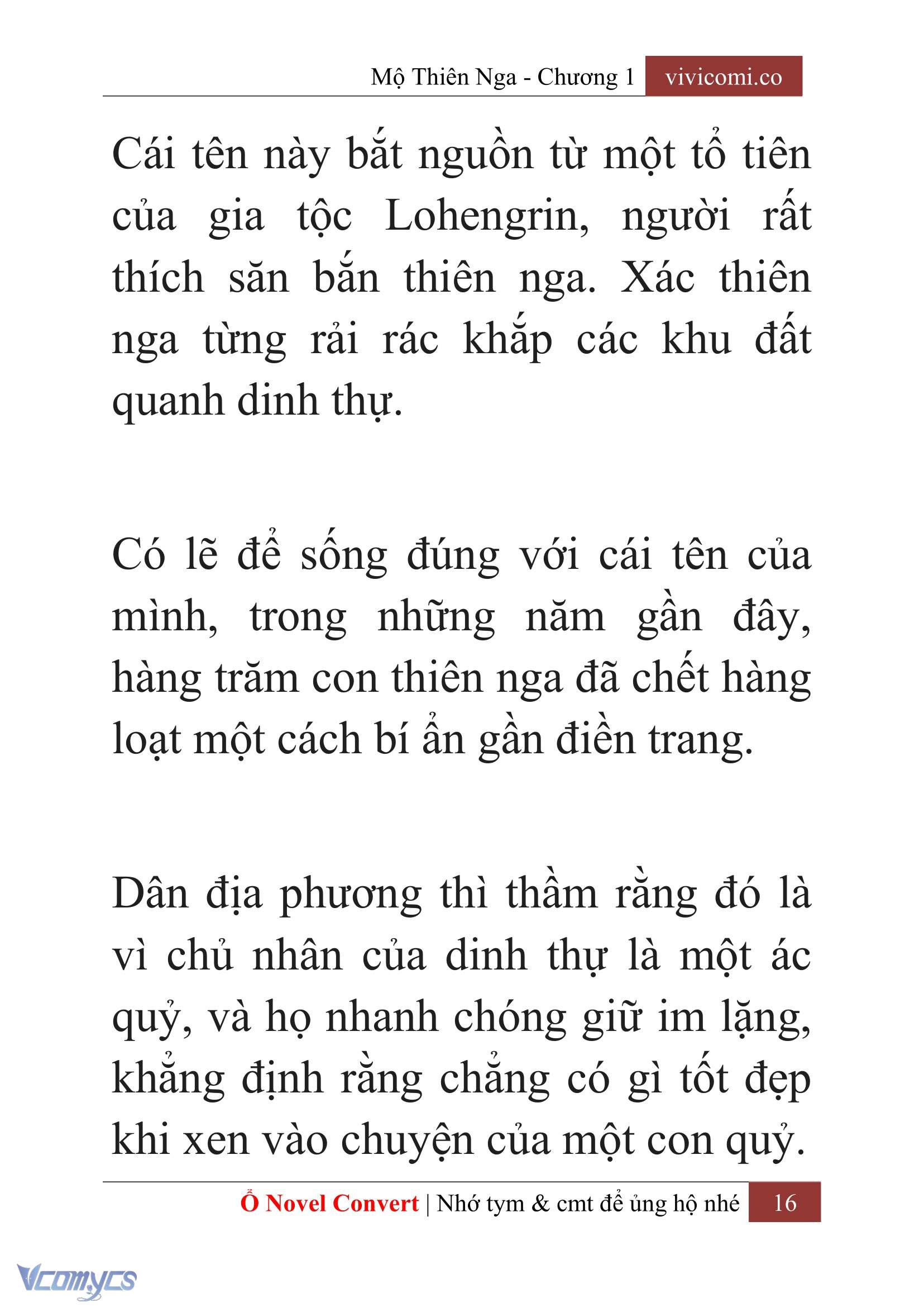 [Novel] Mộ Thiên Nga Chap 1 - Trang 2