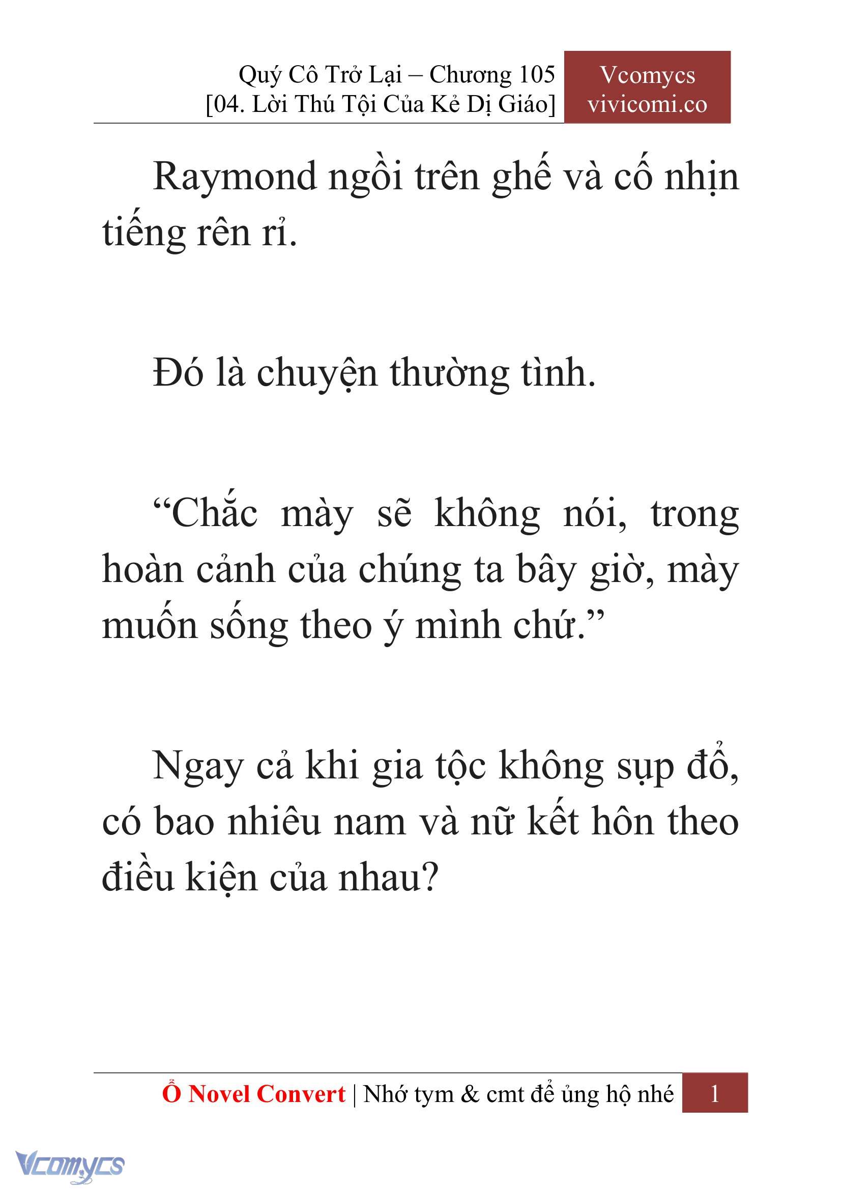 [Novel] Quý Cô Trở Lại Chap 105 - Trang 2