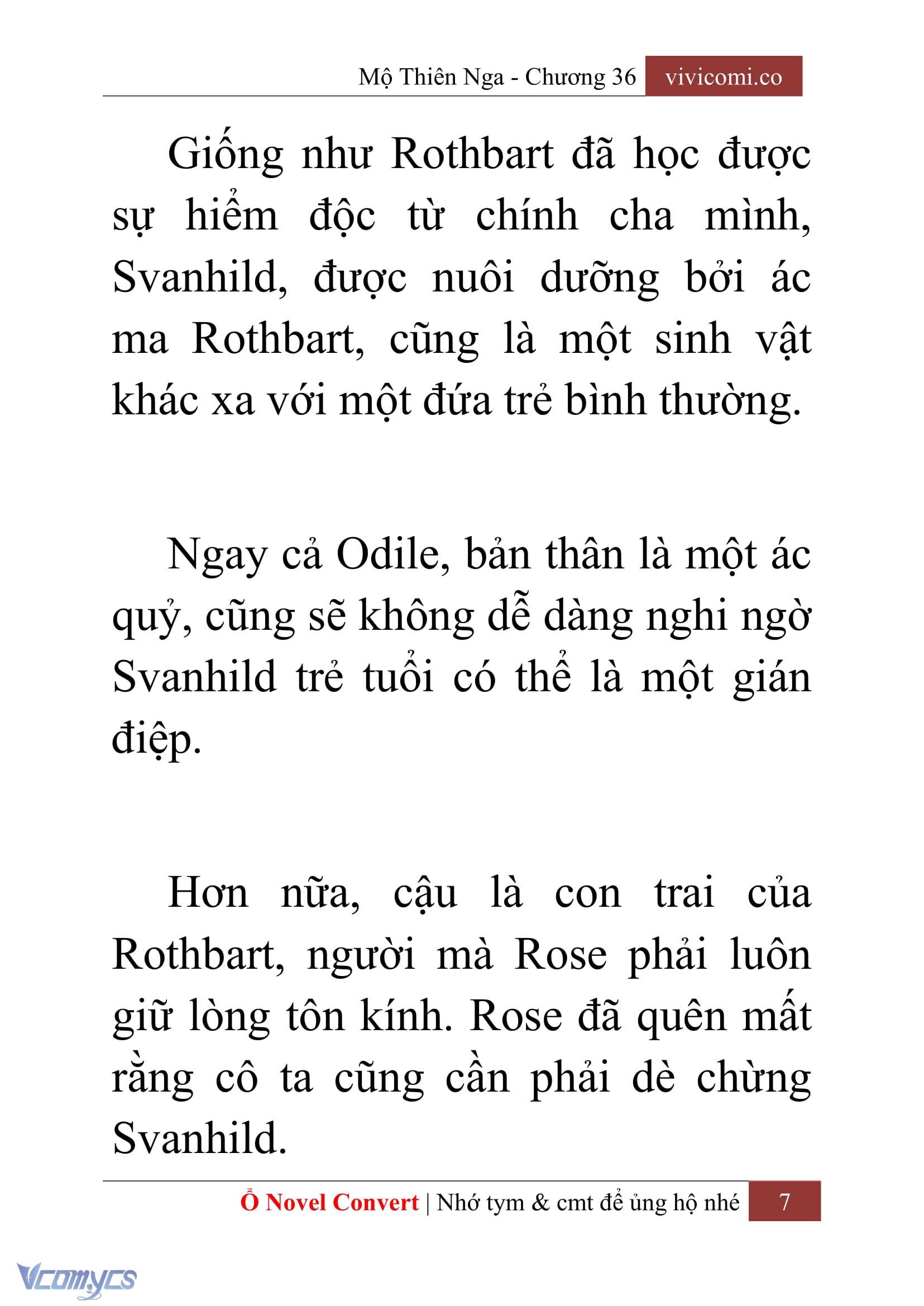 [Novel] Mộ Thiên Nga Chap 36 - Trang 2