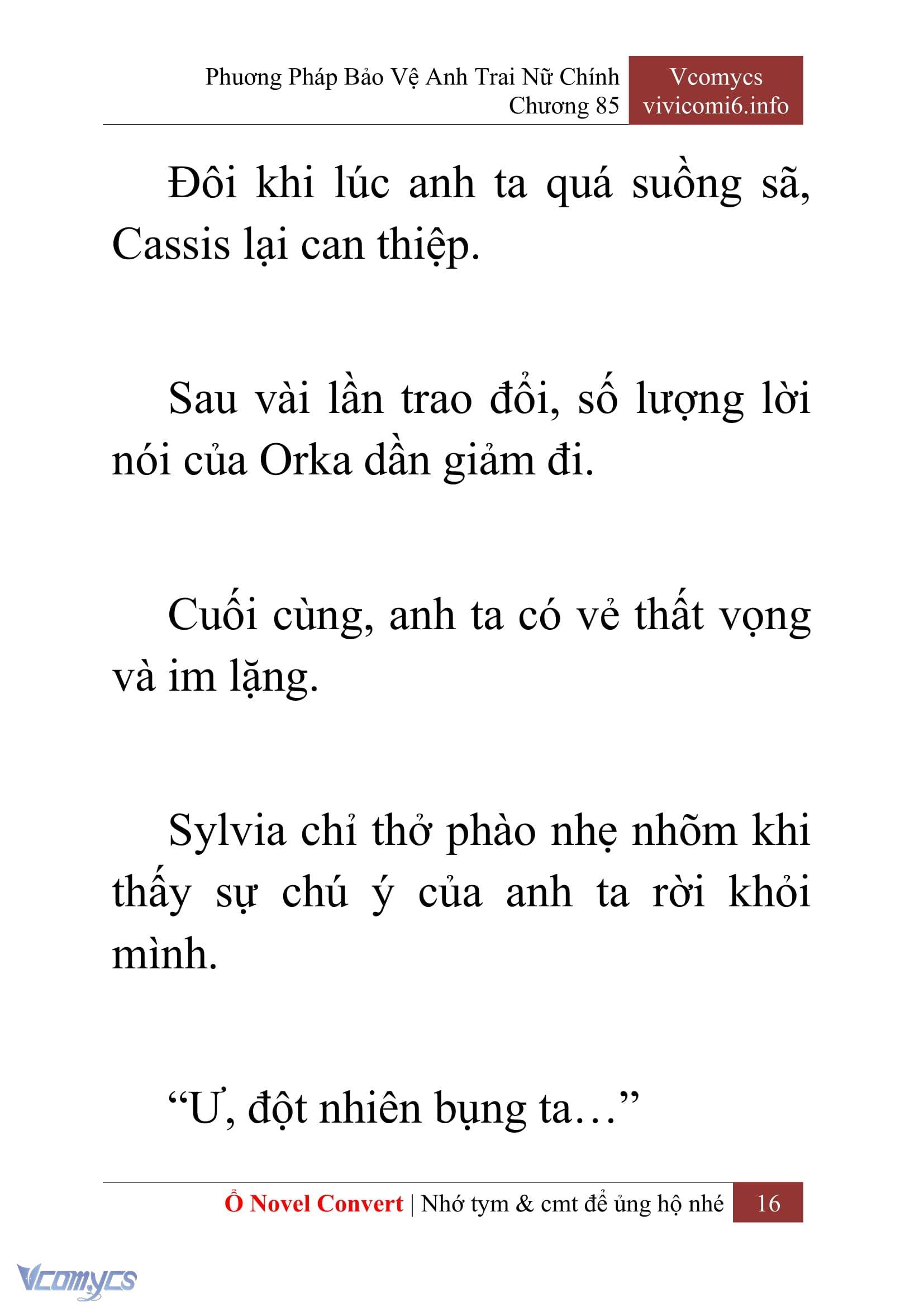 [Novel] Phương Pháp Bảo Vệ Anh Trai Nữ Chính Chap 85 - Trang 2