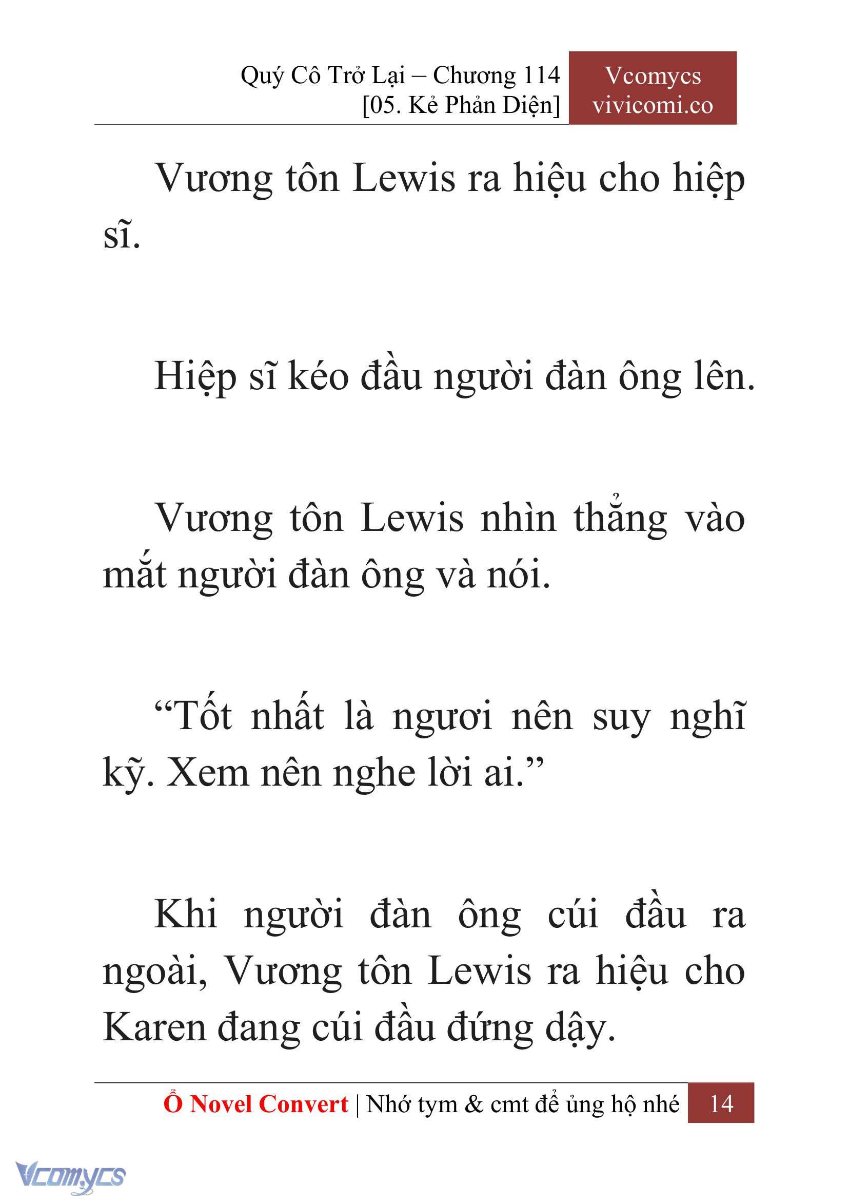 [Novel] Quý Cô Trở Lại Chap 114 - Trang 2