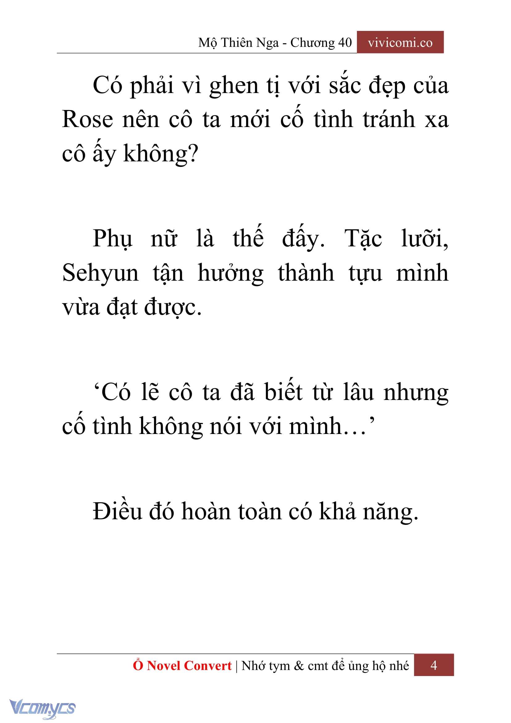 [Novel] Mộ Thiên Nga Chap 40 - Trang 2