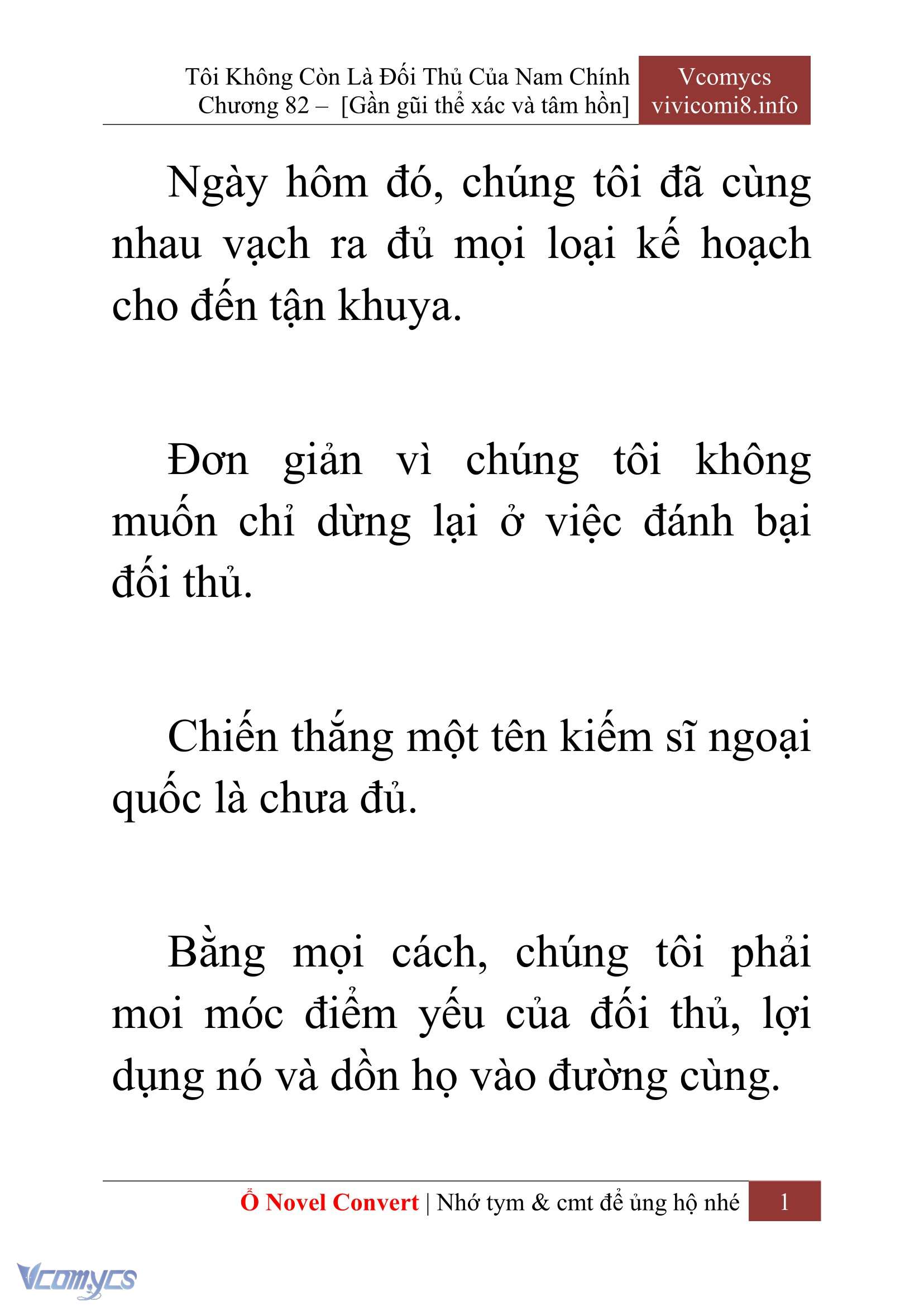 [Novel] Tôi Không Còn Là Đối Thủ Của Nam Chính Chap 82 - Trang 2