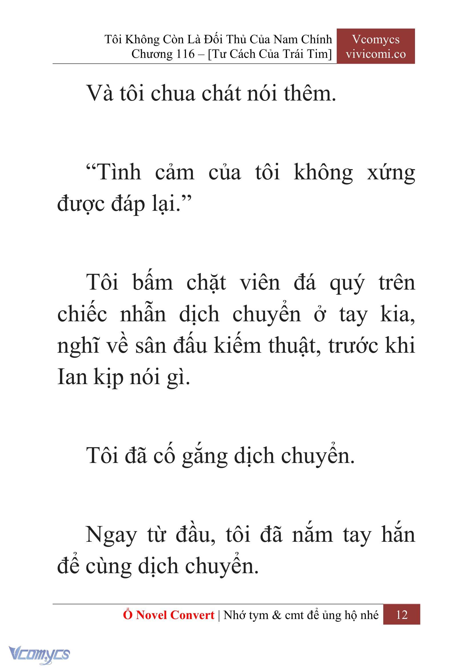 [Novel] Tôi Không Còn Là Đối Thủ Của Nam Chính Chap 116 - Trang 2