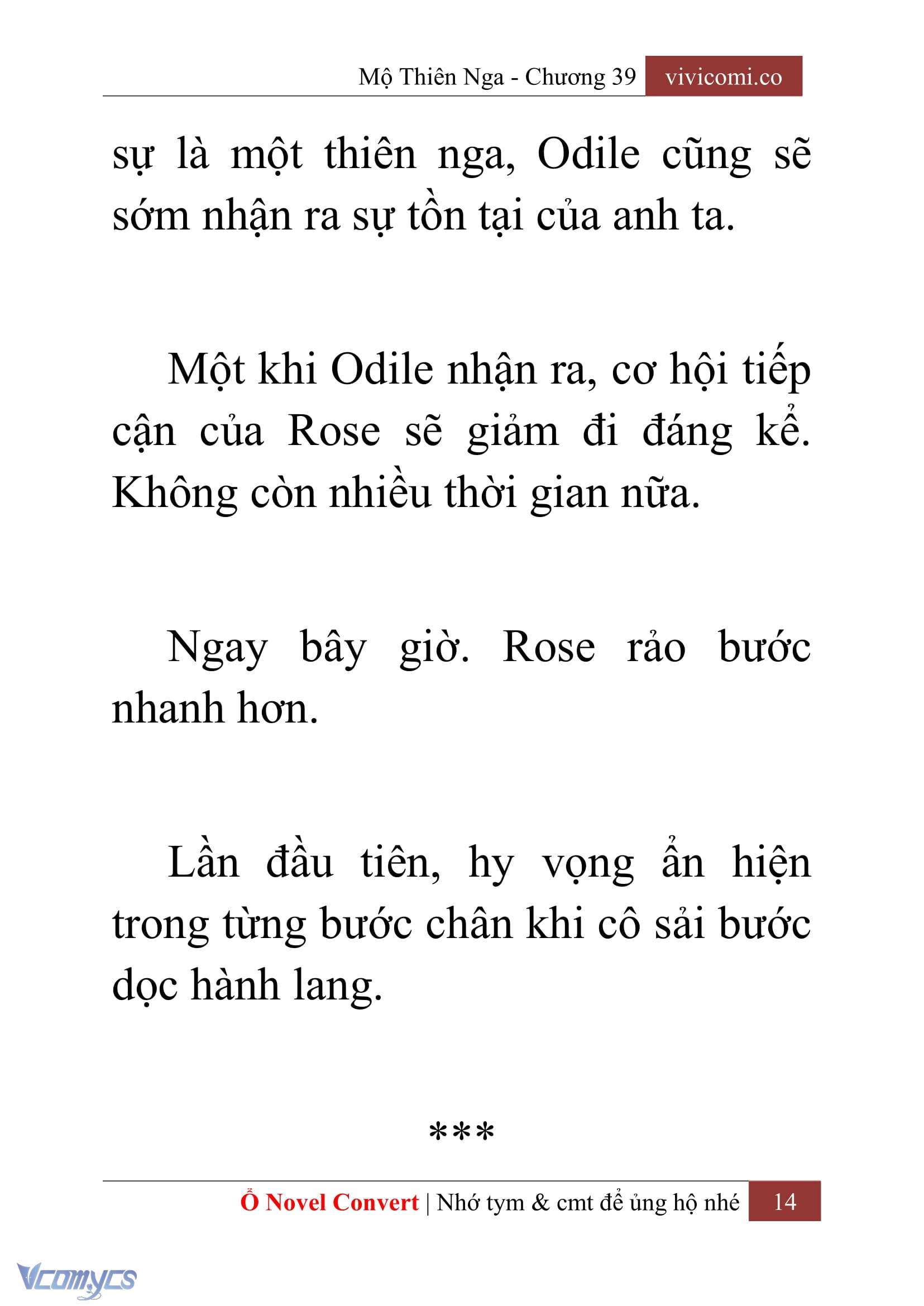 [Novel] Mộ Thiên Nga Chap 39 - Trang 2