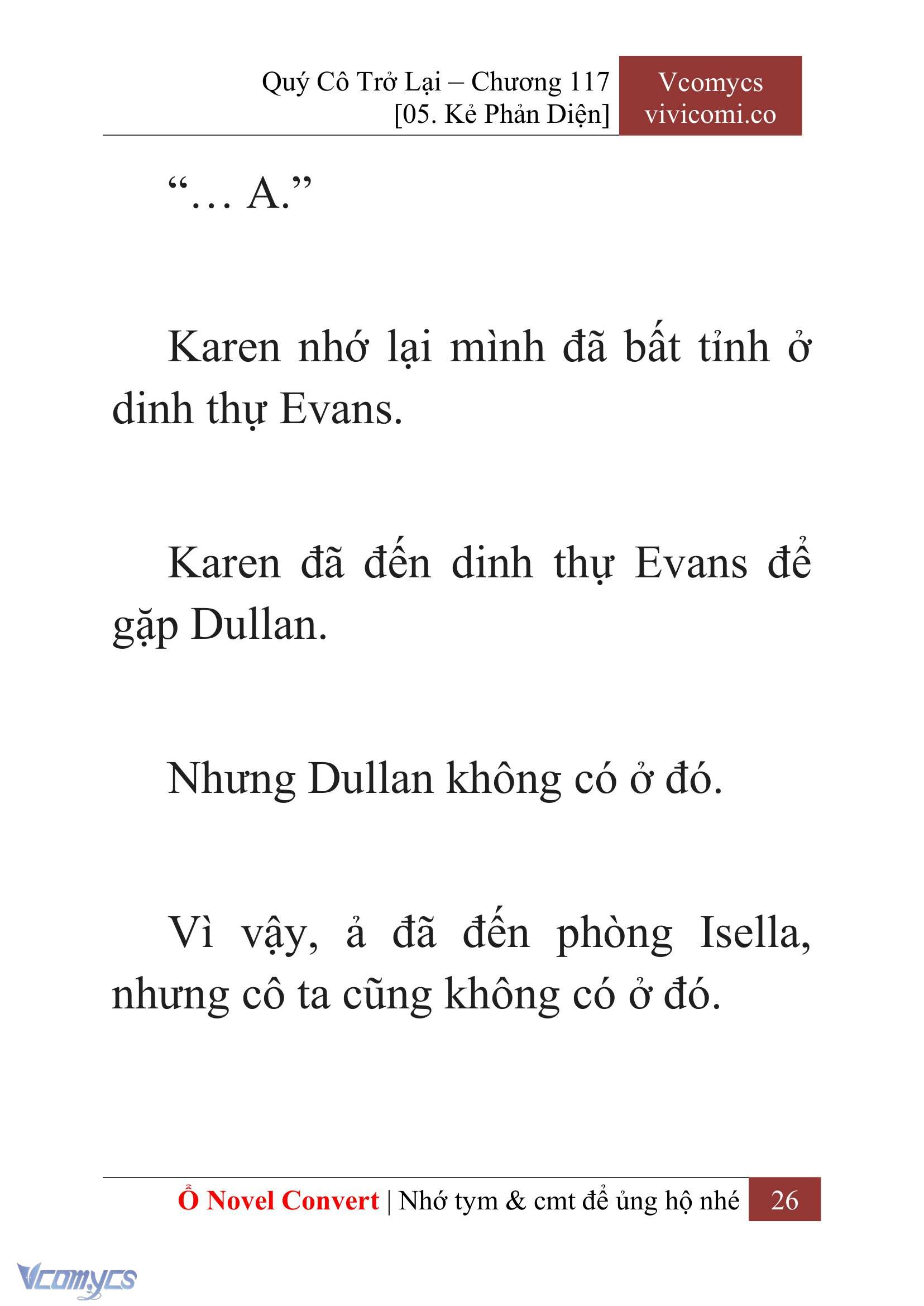 [Novel] Quý Cô Trở Lại Chap 117 - Trang 2
