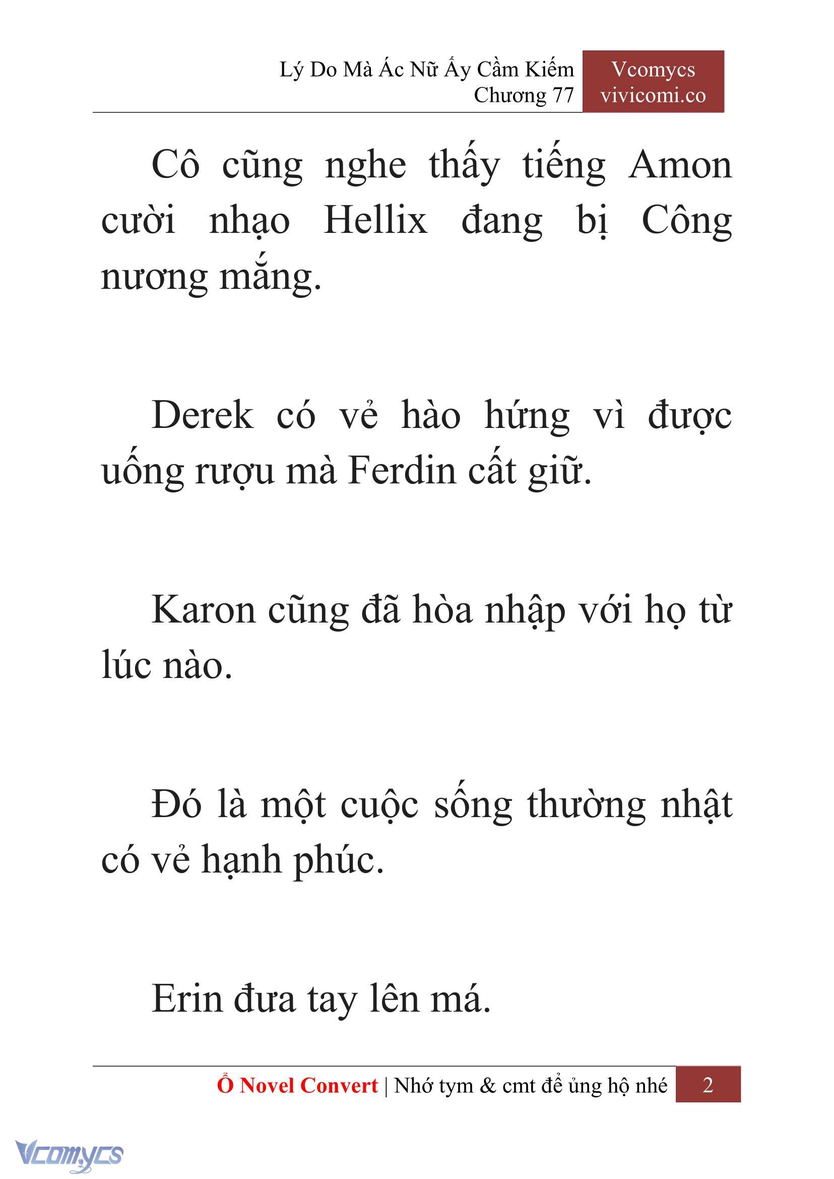 [Novel] Lý Do Mà Ác Nữ Ấy Cầm Kiếm Chap 77 - Trang 2