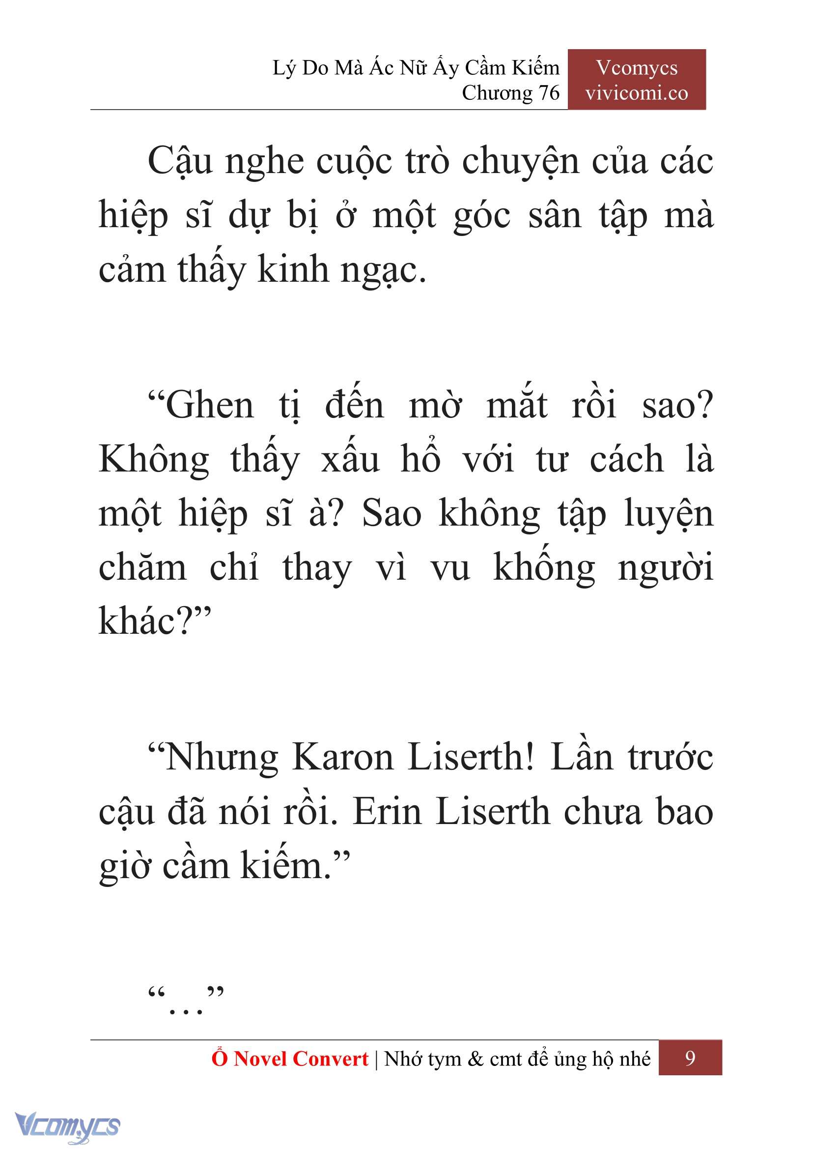 [Novel] Lý Do Mà Ác Nữ Ấy Cầm Kiếm Chap 76 - Next Chap 77