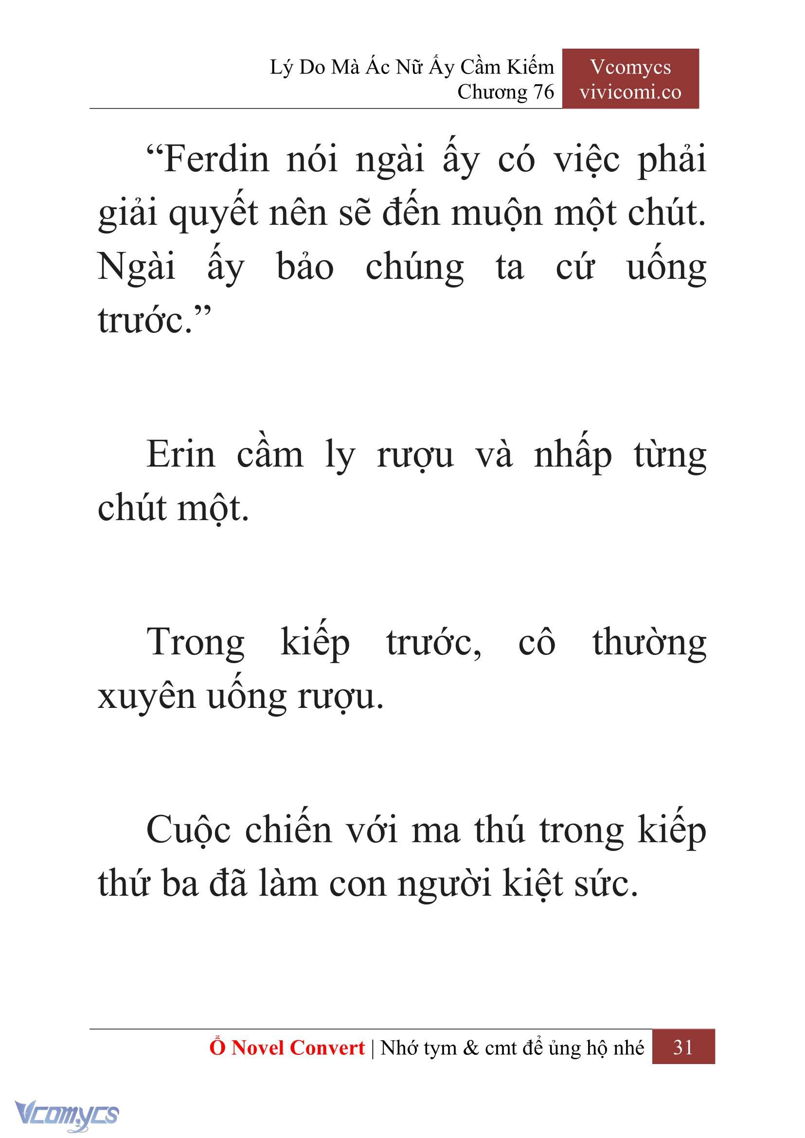 [Novel] Lý Do Mà Ác Nữ Ấy Cầm Kiếm Chap 76 - Next Chap 77