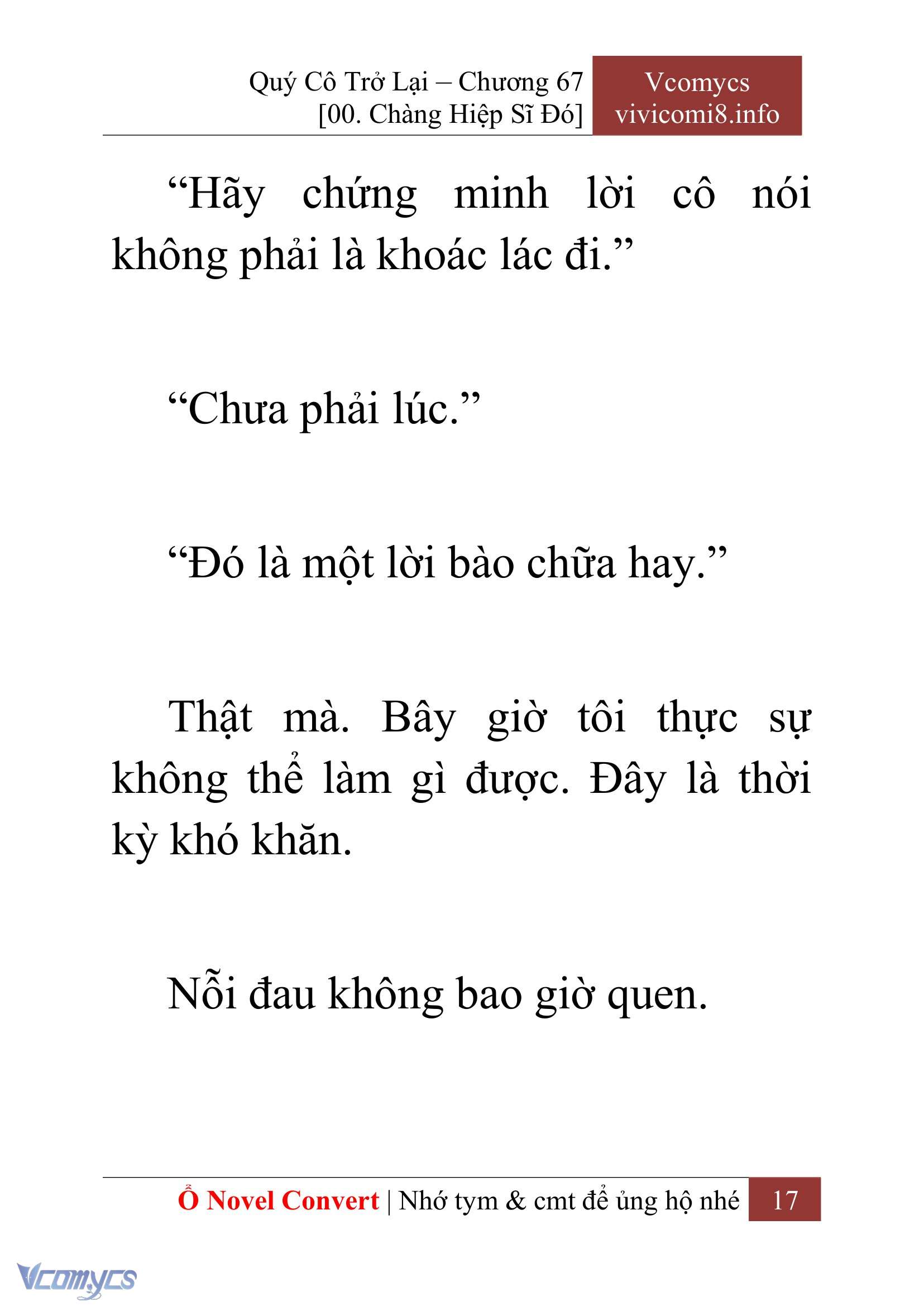 [Novel] Quý Cô Trở Lại Chap 67 - Trang 2