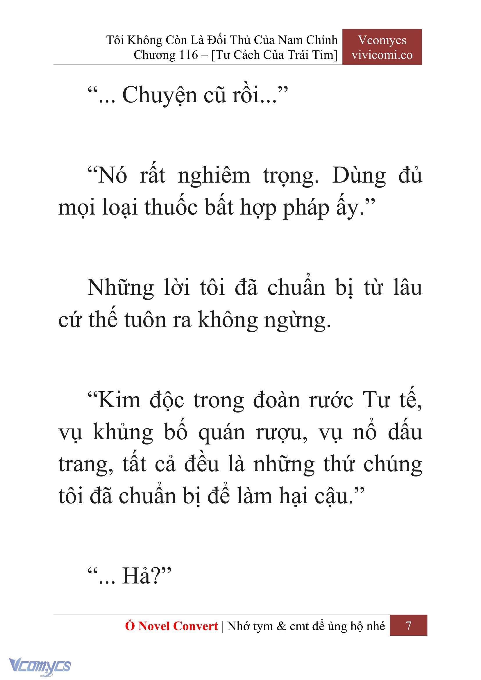[Novel] Tôi Không Còn Là Đối Thủ Của Nam Chính Chap 116 - Trang 2