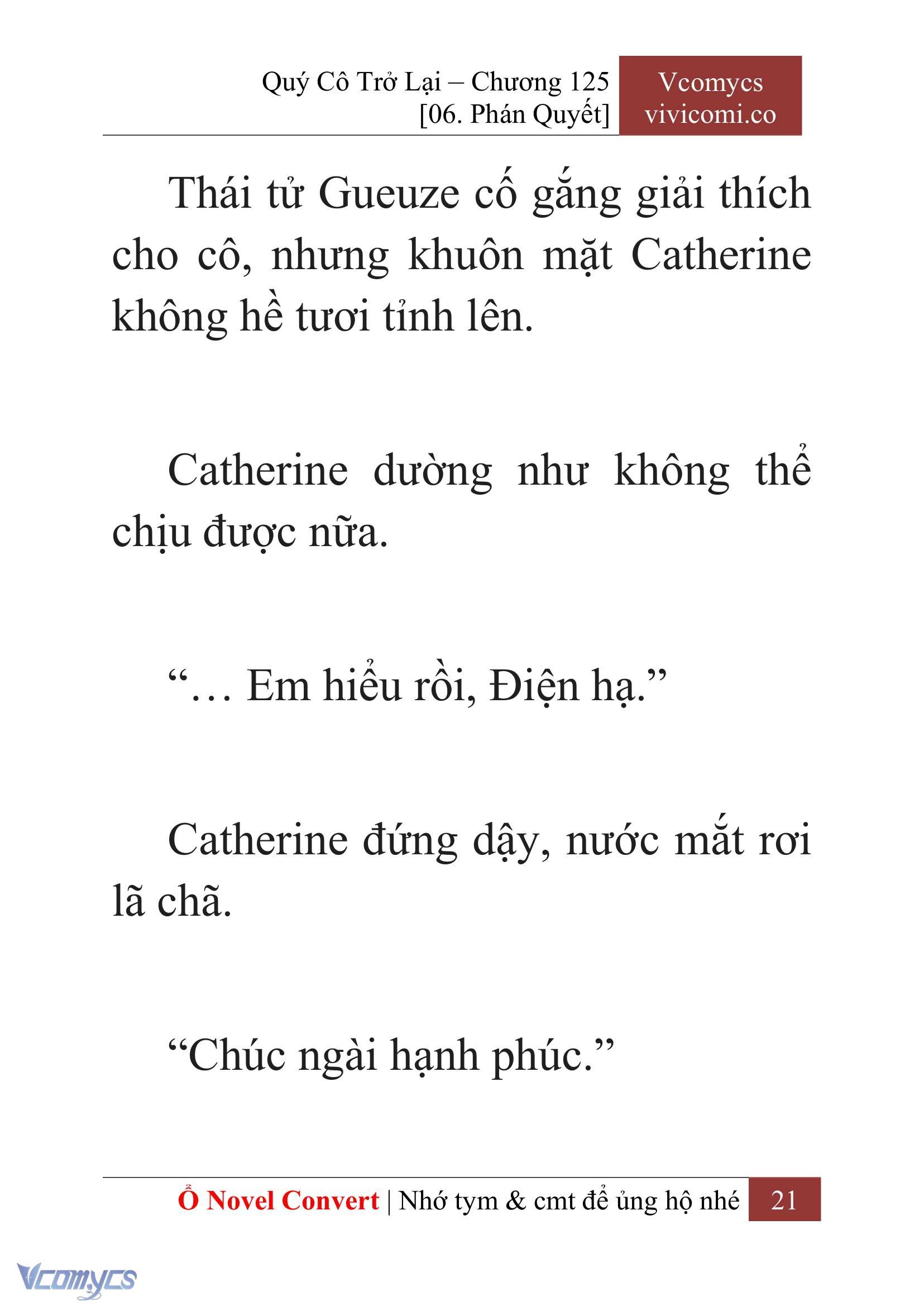 [Novel] Quý Cô Trở Lại Chap 125 - Next Chap 126