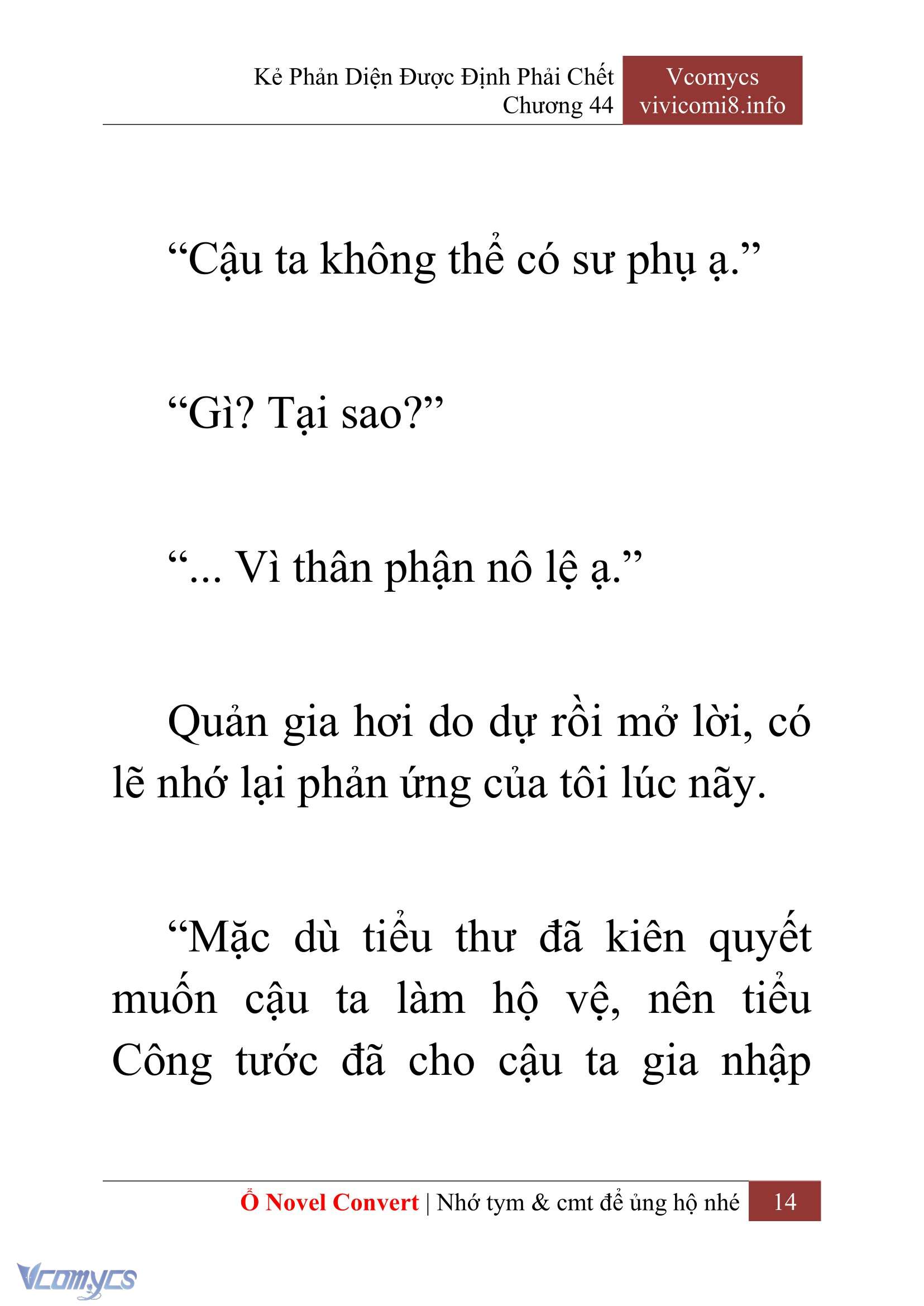 [Novel] Kẻ Phản Diện Được Định Phải Chết Chap 44 - Next Chap 45