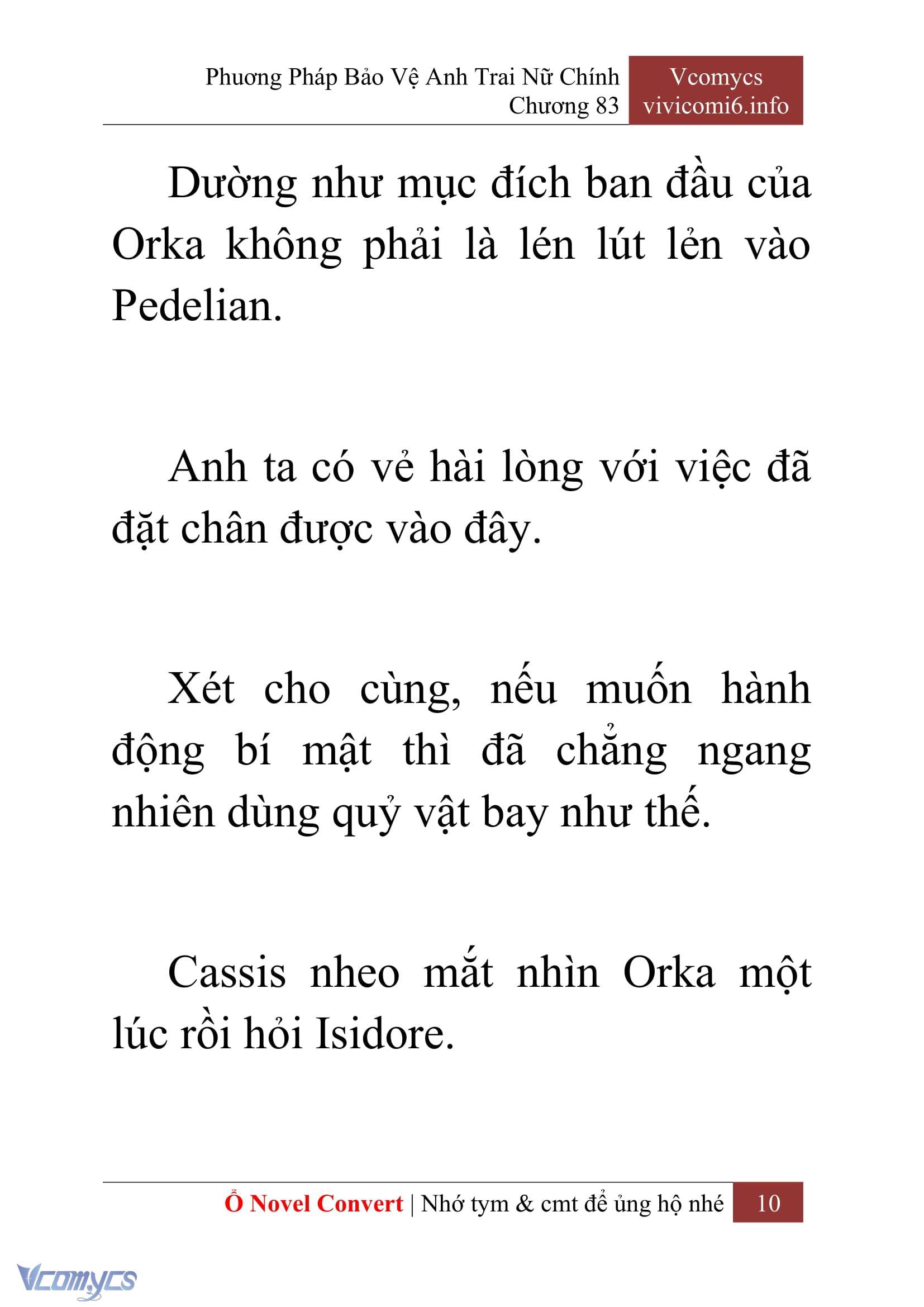 [Novel] Phương Pháp Bảo Vệ Anh Trai Nữ Chính Chap 83 - Trang 2
