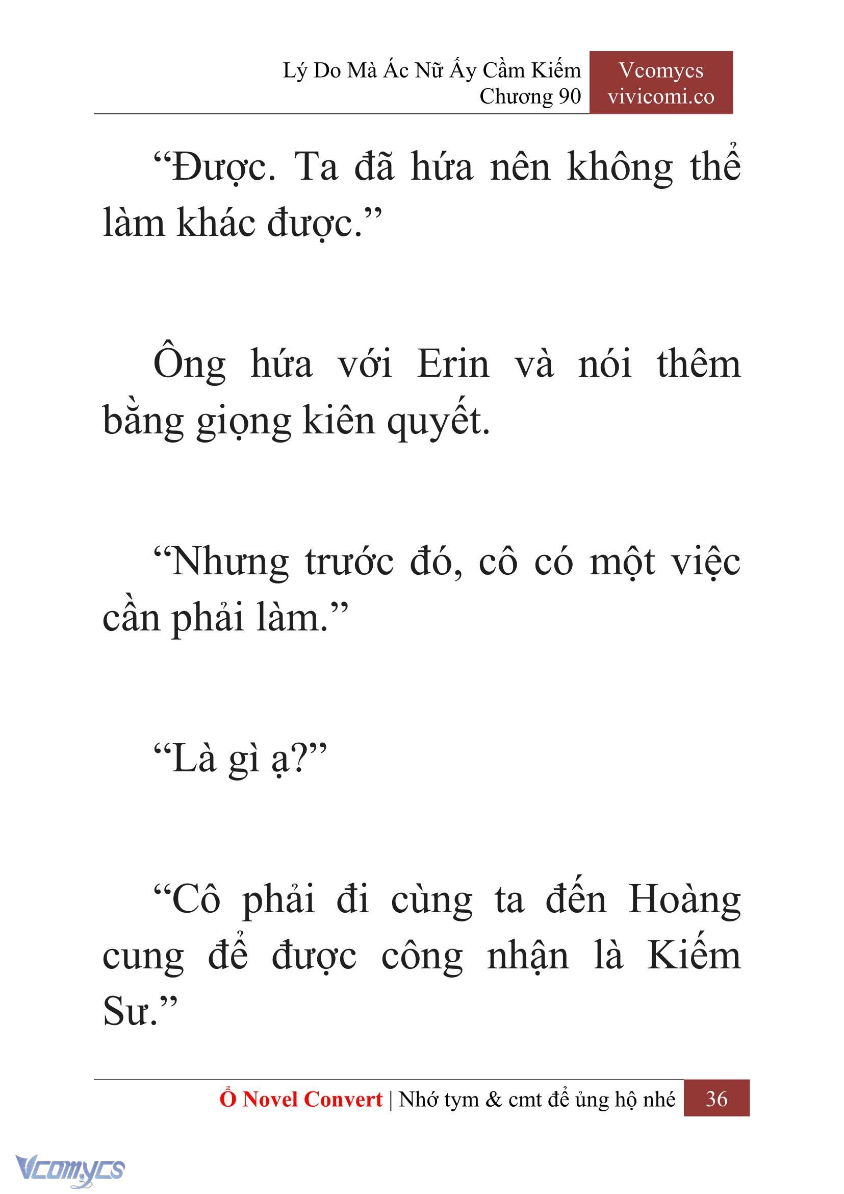 [Novel] Lý Do Mà Ác Nữ Ấy Cầm Kiếm Chap 90 - Trang 2