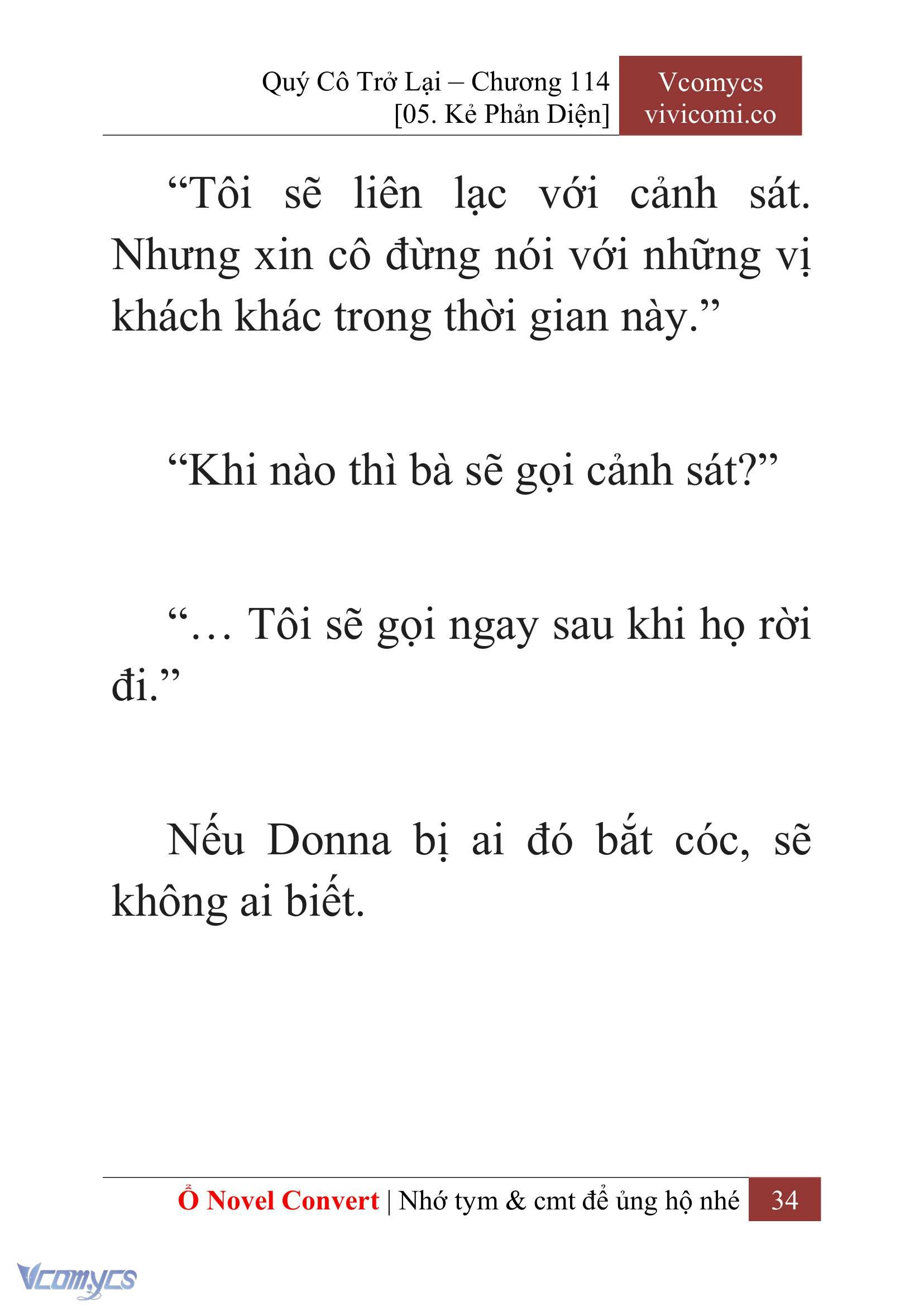 [Novel] Quý Cô Trở Lại Chap 114 - Trang 2
