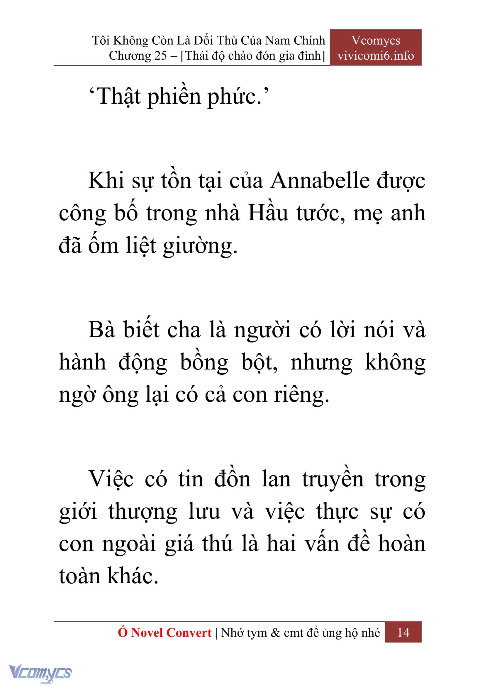 [Novel] Tôi Không Còn Là Đối Thủ Của Nam Chính Chap 25 - Trang 2