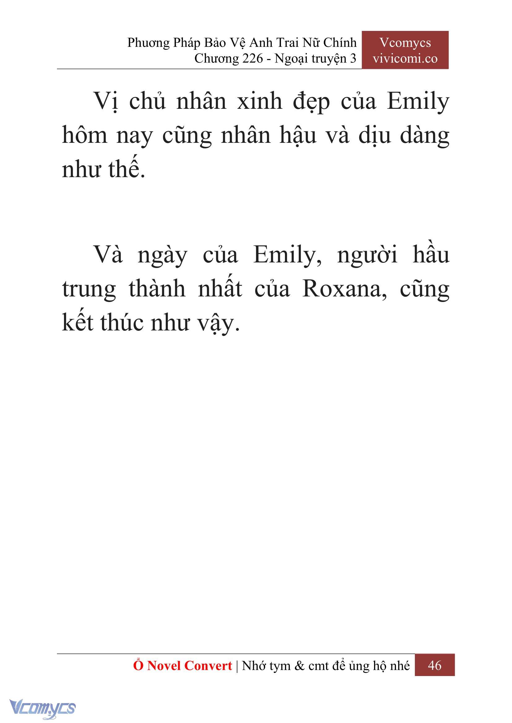 [Novel] Phương Pháp Bảo Vệ Anh Trai Nữ Chính Chap 226 - Next Chap 227