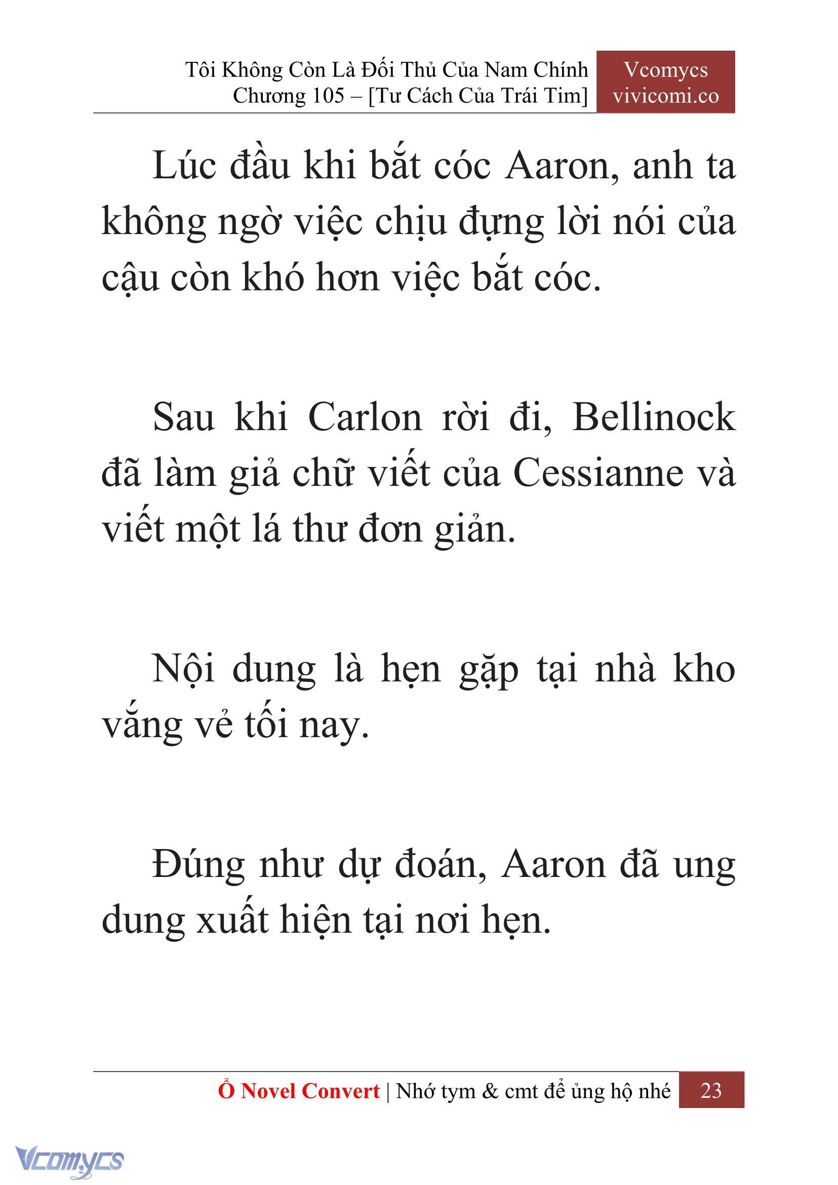 [Novel] Tôi Không Còn Là Đối Thủ Của Nam Chính Chap 105 - Trang 2