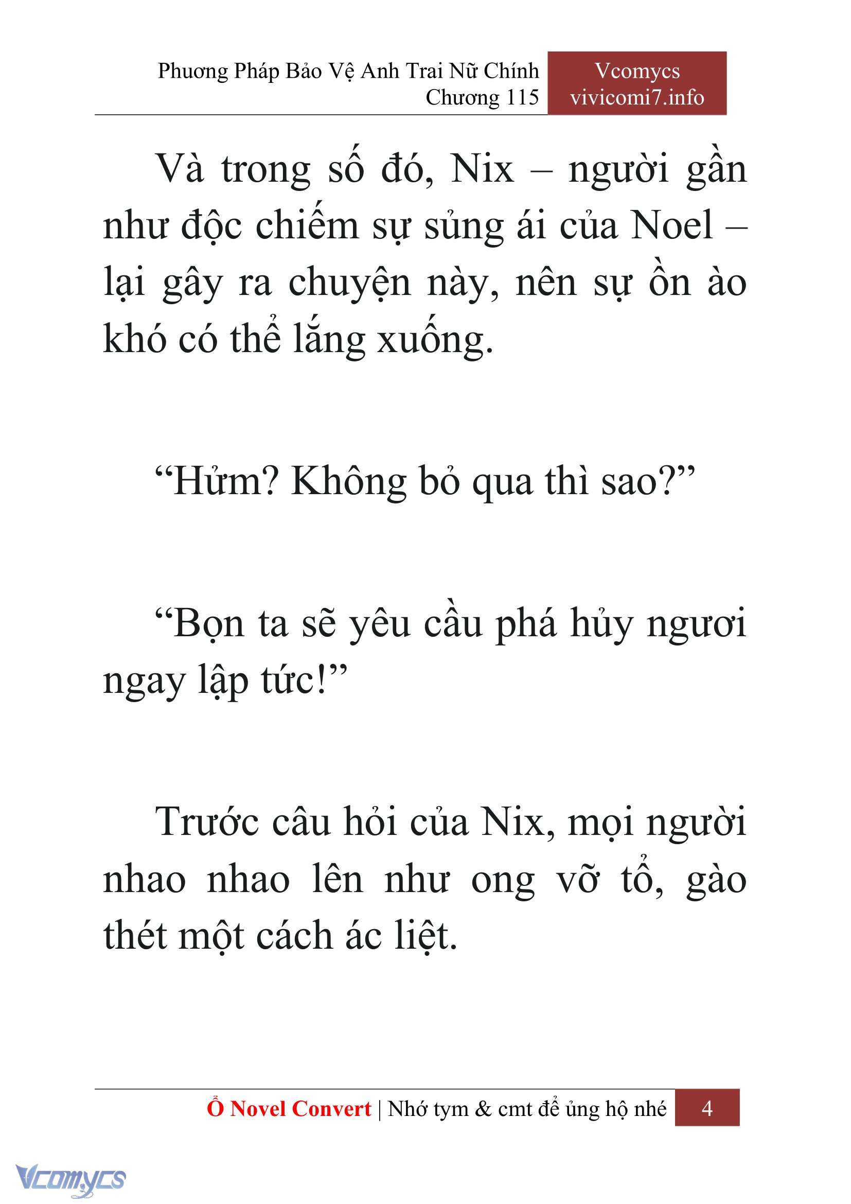 [Novel] Phương Pháp Bảo Vệ Anh Trai Nữ Chính Chap 115 - Trang 2