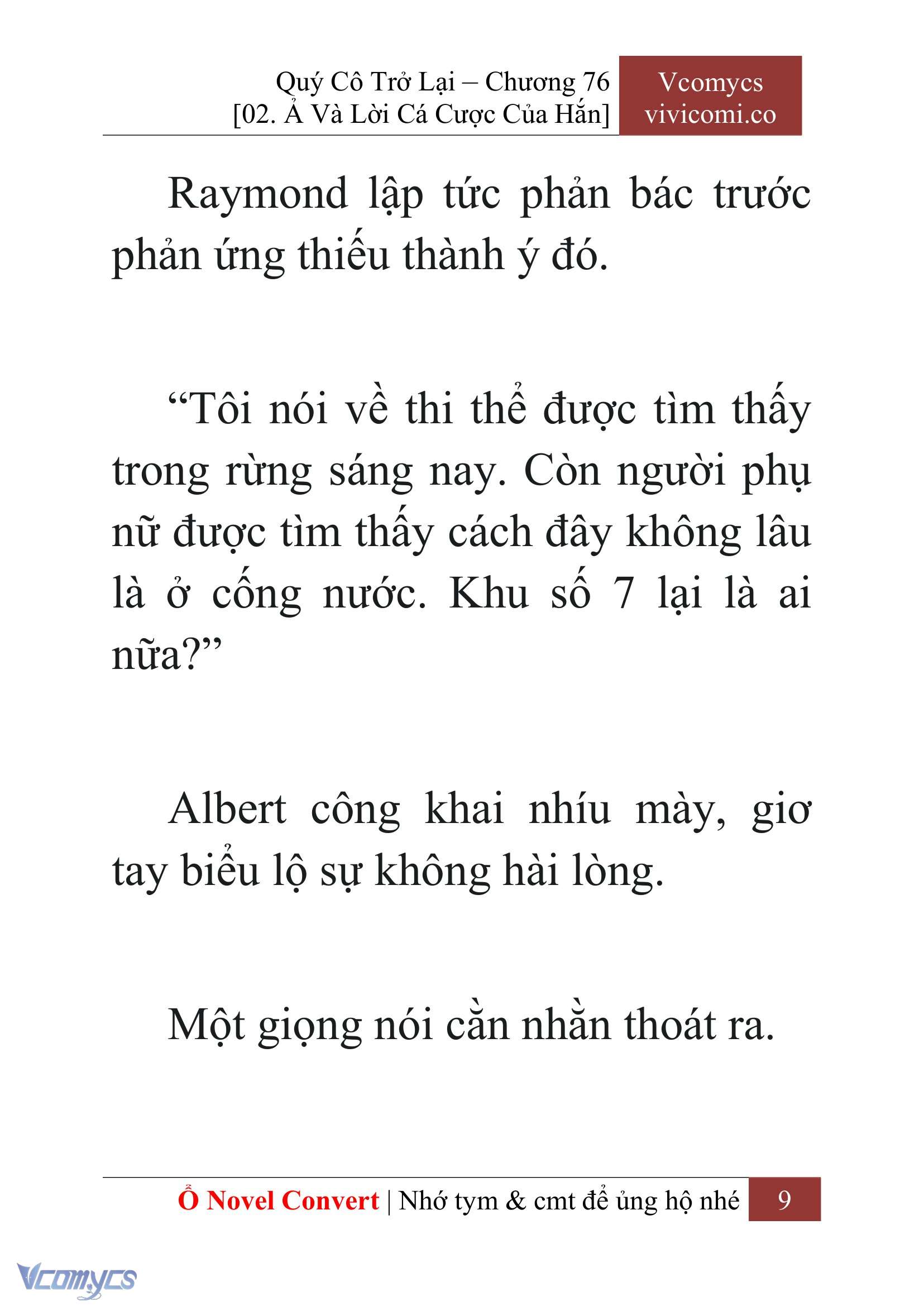 [Novel] Quý Cô Trở Lại Chap 76 - Trang 2