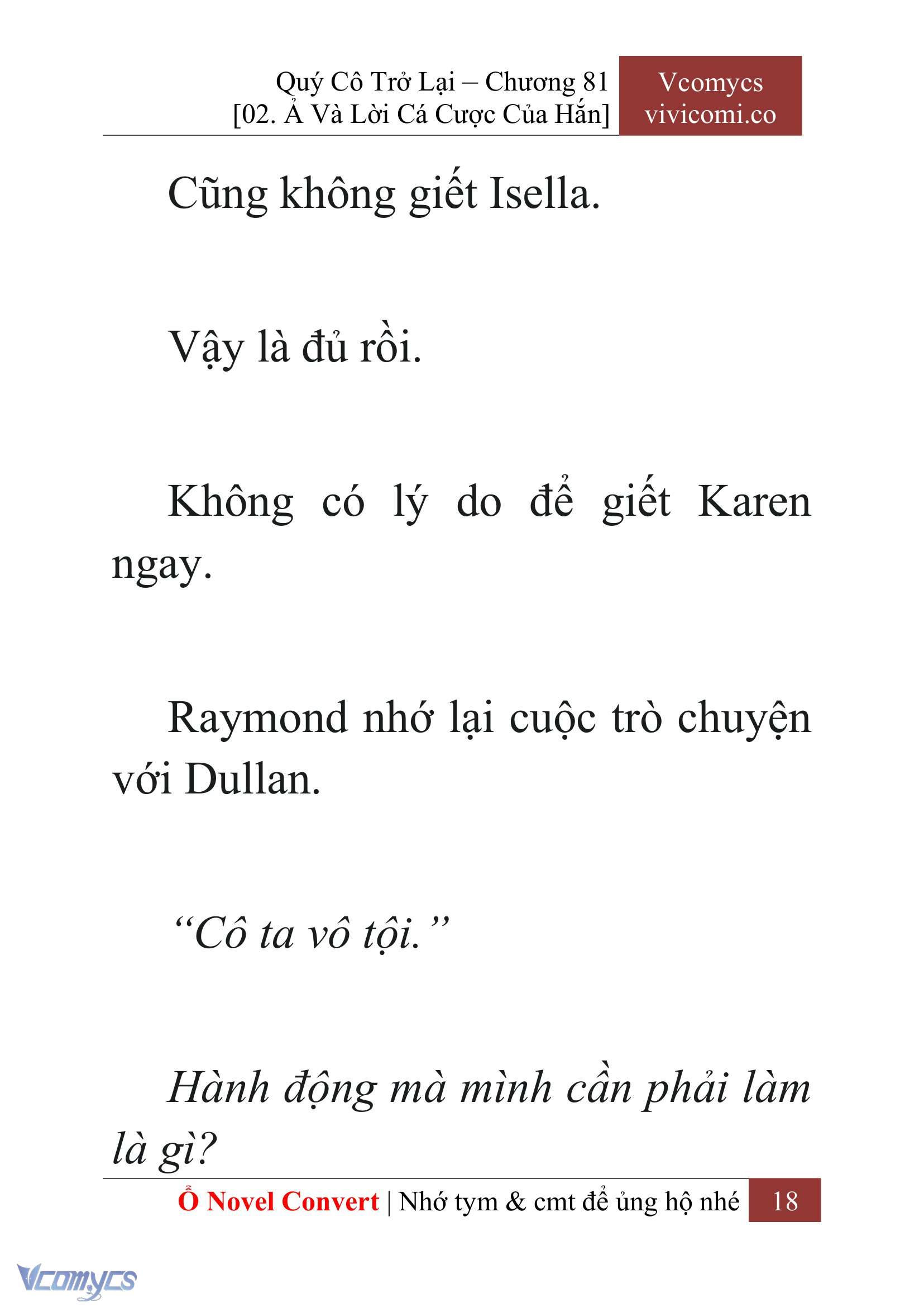 [Novel] Quý Cô Trở Lại Chap 81 - Trang 2