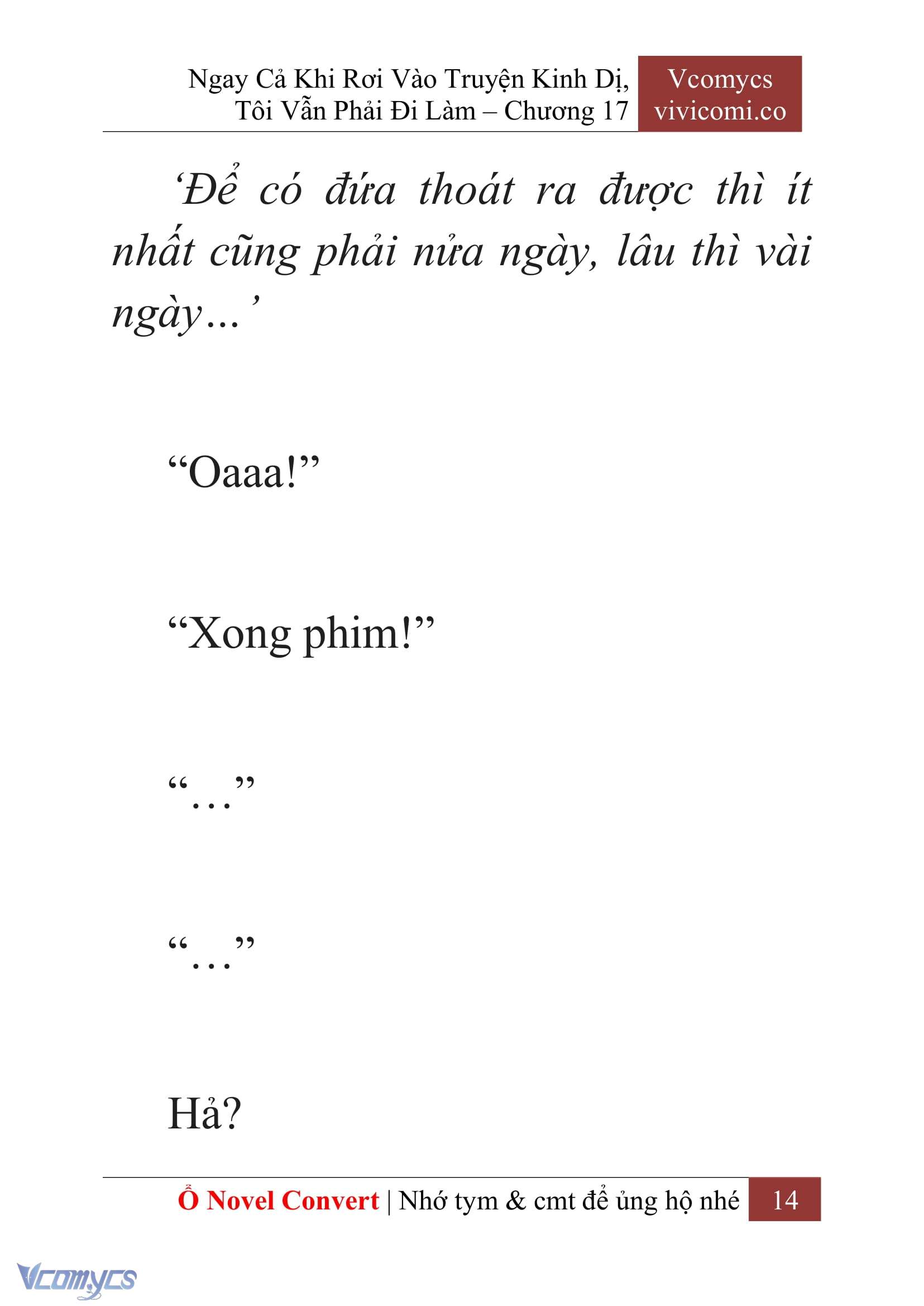 [Novel] Ngay Cả Khi Rơi Vào Truyện Kinh Dị, Tôi Vẫn Phải Đi Làm Chap 17 - Trang 2