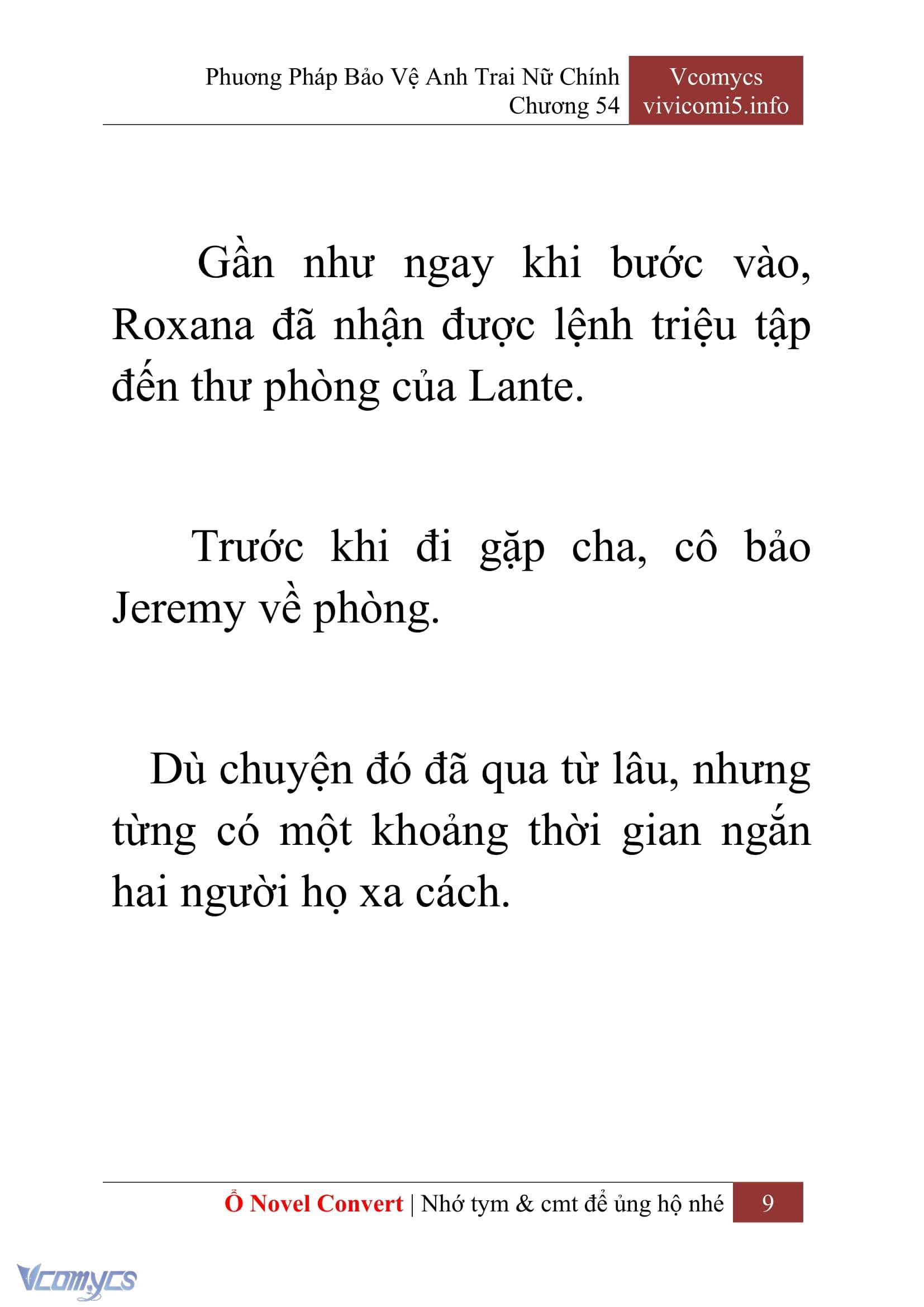 [Novel] Phương Pháp Bảo Vệ Anh Trai Nữ Chính Chap 54 - Trang 2