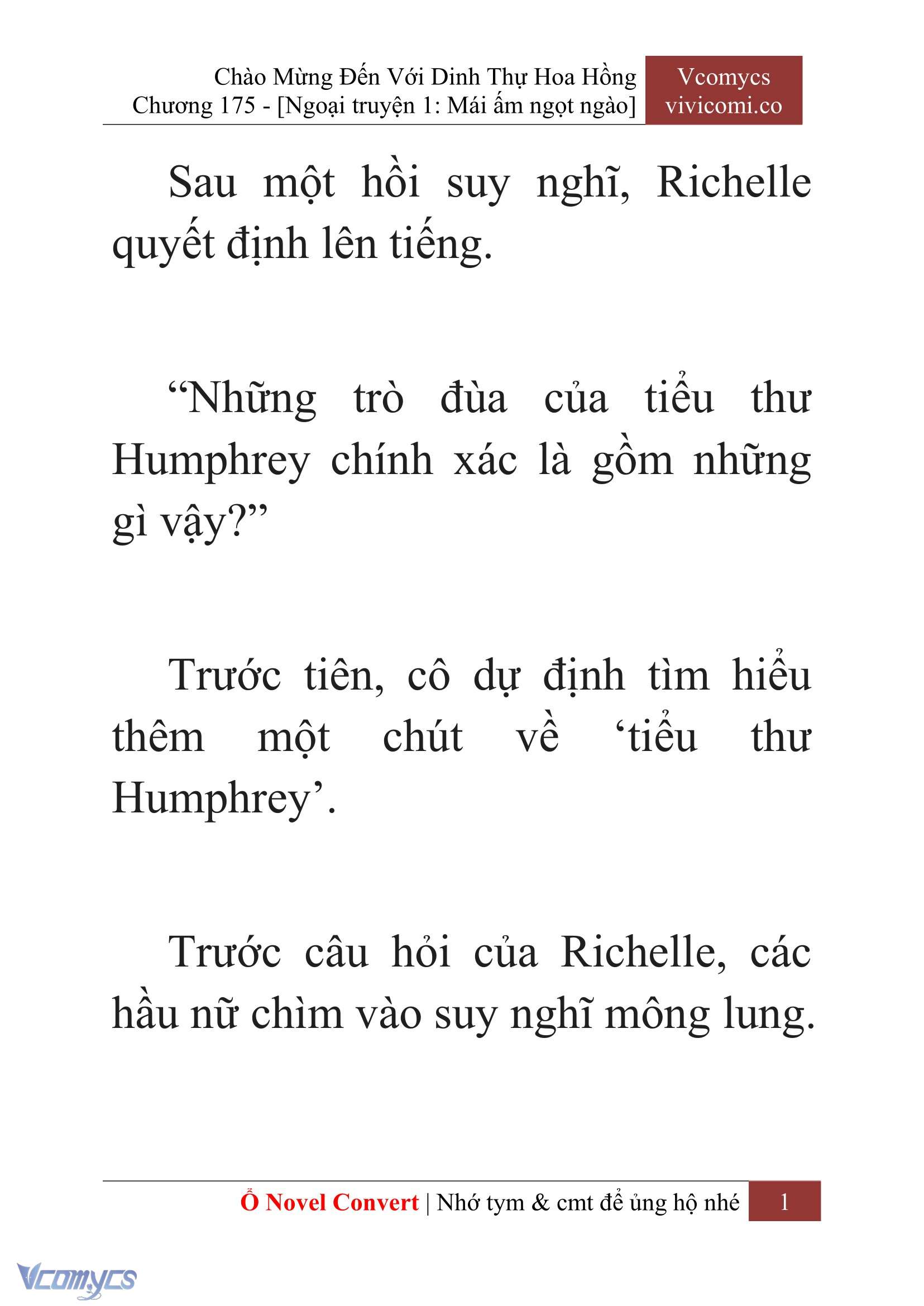 [Novel] Chào Mừng Đến Với Dinh Thự Hoa Hồng Chap 175 - Trang 2