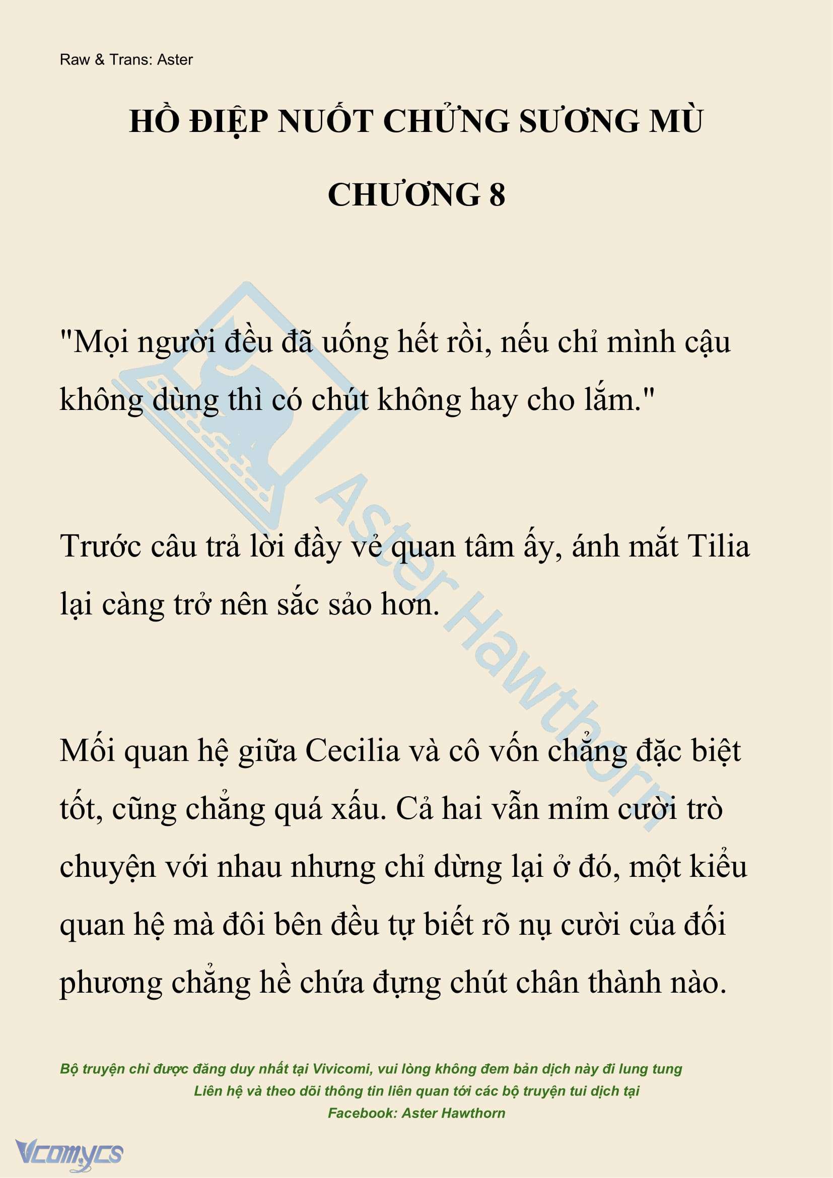 [NOVEL] Hồ Điệp Nuốt Chửng Sương Mù Chap 8 - Trang 2