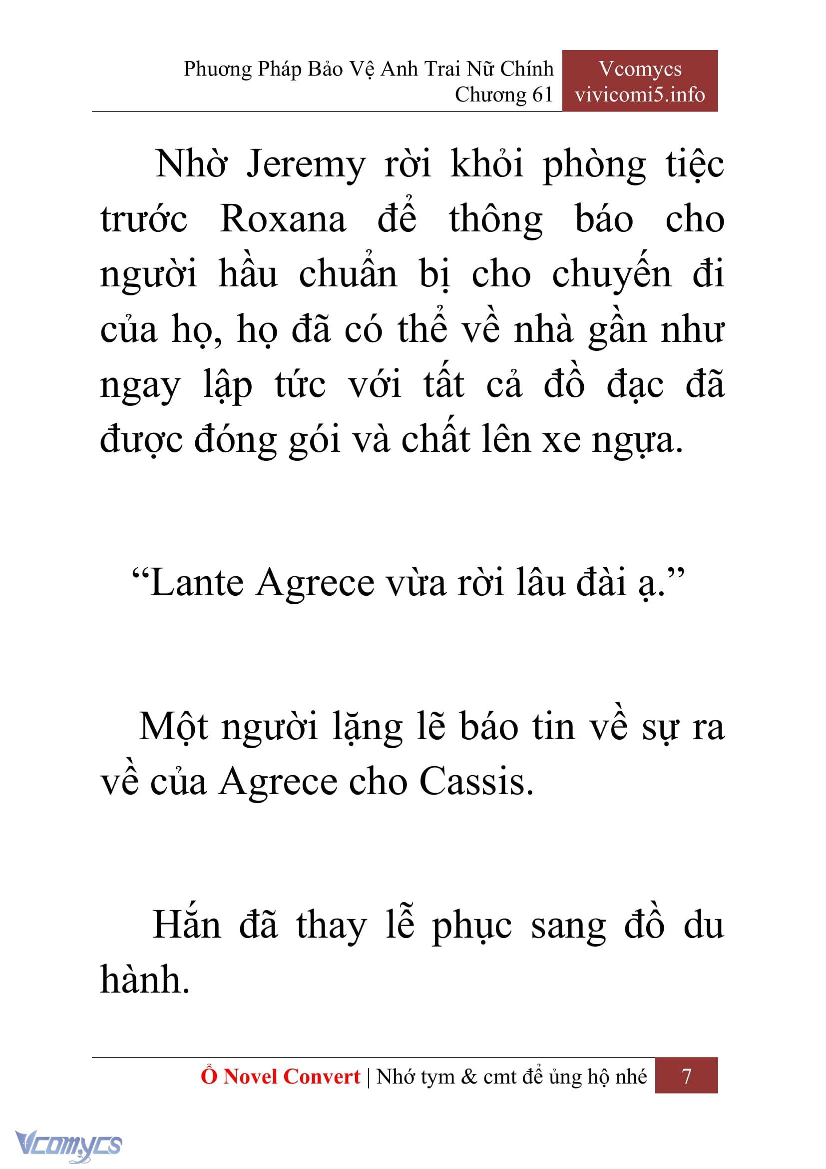 [Novel] Phương Pháp Bảo Vệ Anh Trai Nữ Chính Chap 61 - Trang 2