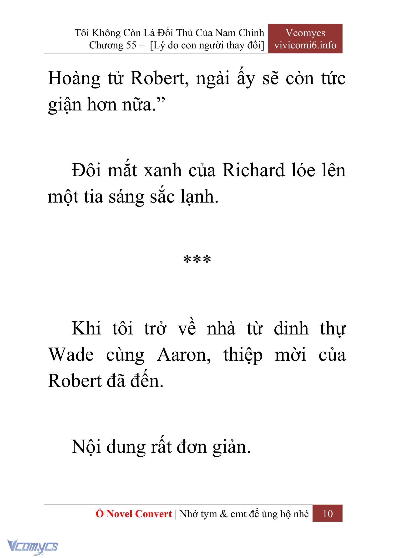 [Novel] Tôi Không Còn Là Đối Thủ Của Nam Chính Chap 55 - Trang 2