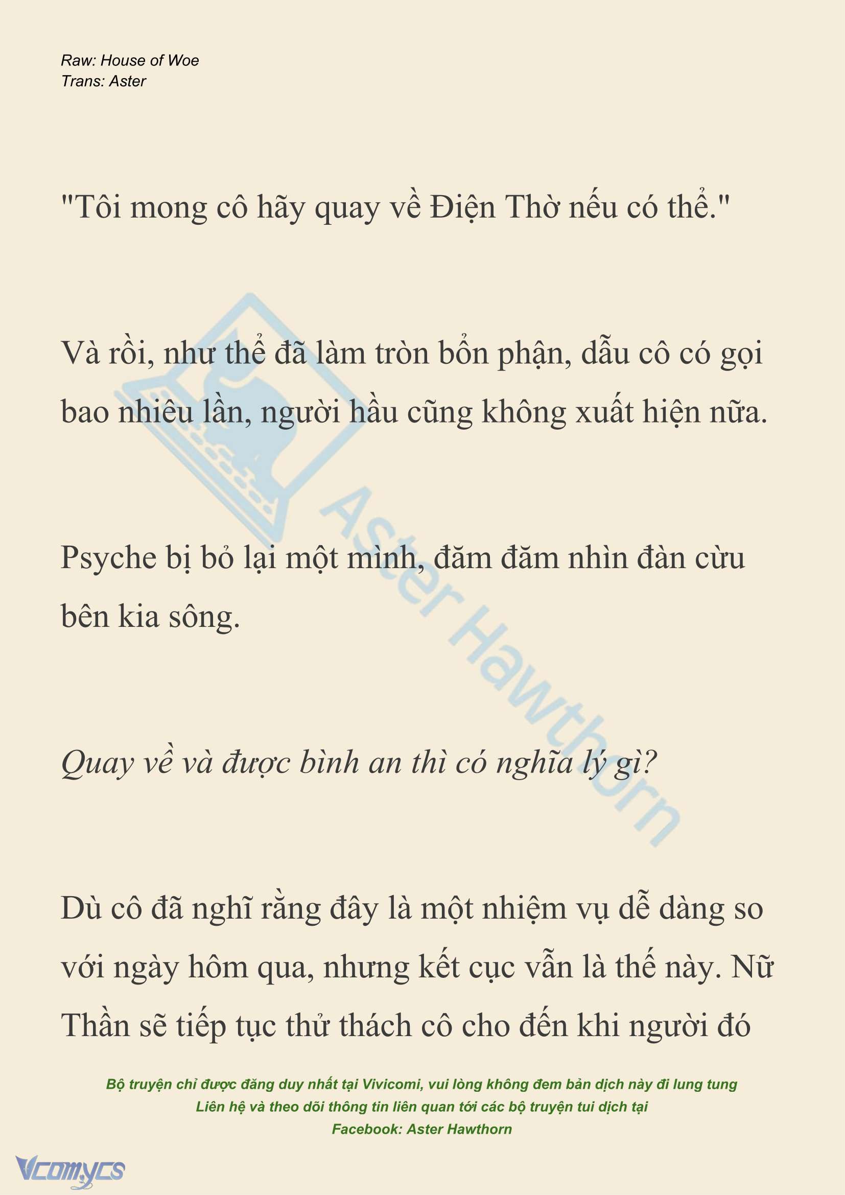 [NOVEL] Dành Cho Các Nữ Thần: Dành cho Psyche Chap 43 - Trang 2