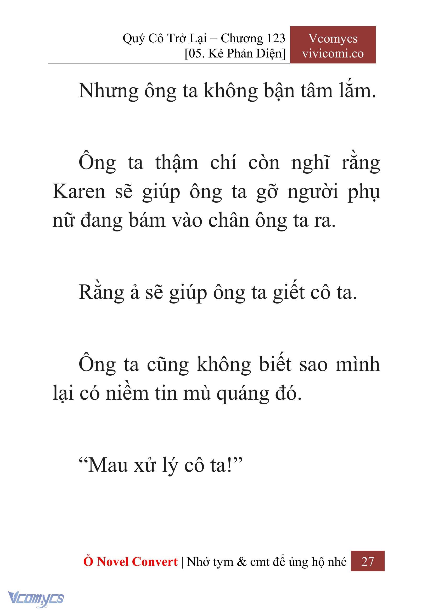 [Novel] Quý Cô Trở Lại Chap 123 - Trang 2