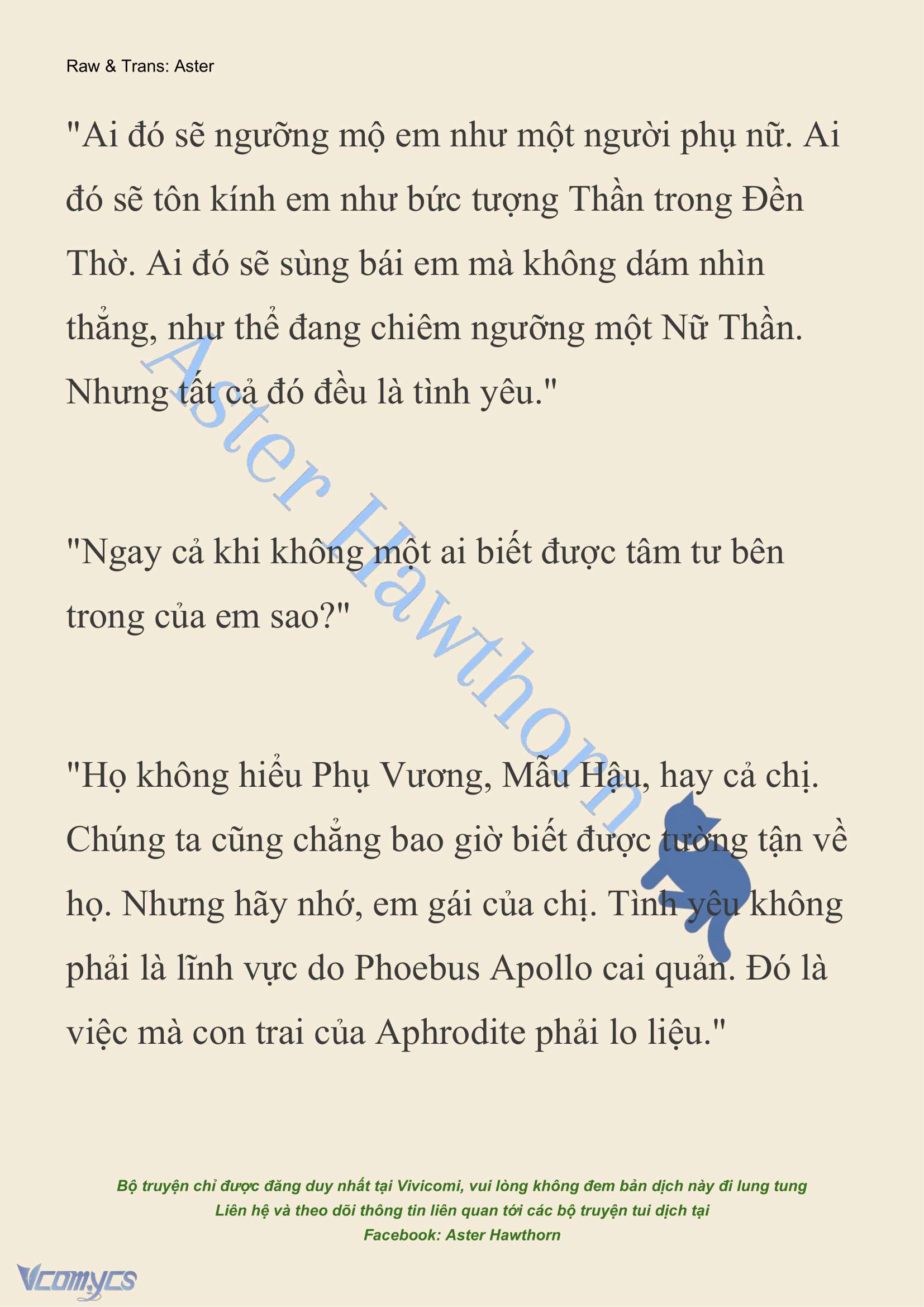 [NOVEL] Dành Cho Các Nữ Thần: Dành cho Psyche Chap 3 - Trang 2