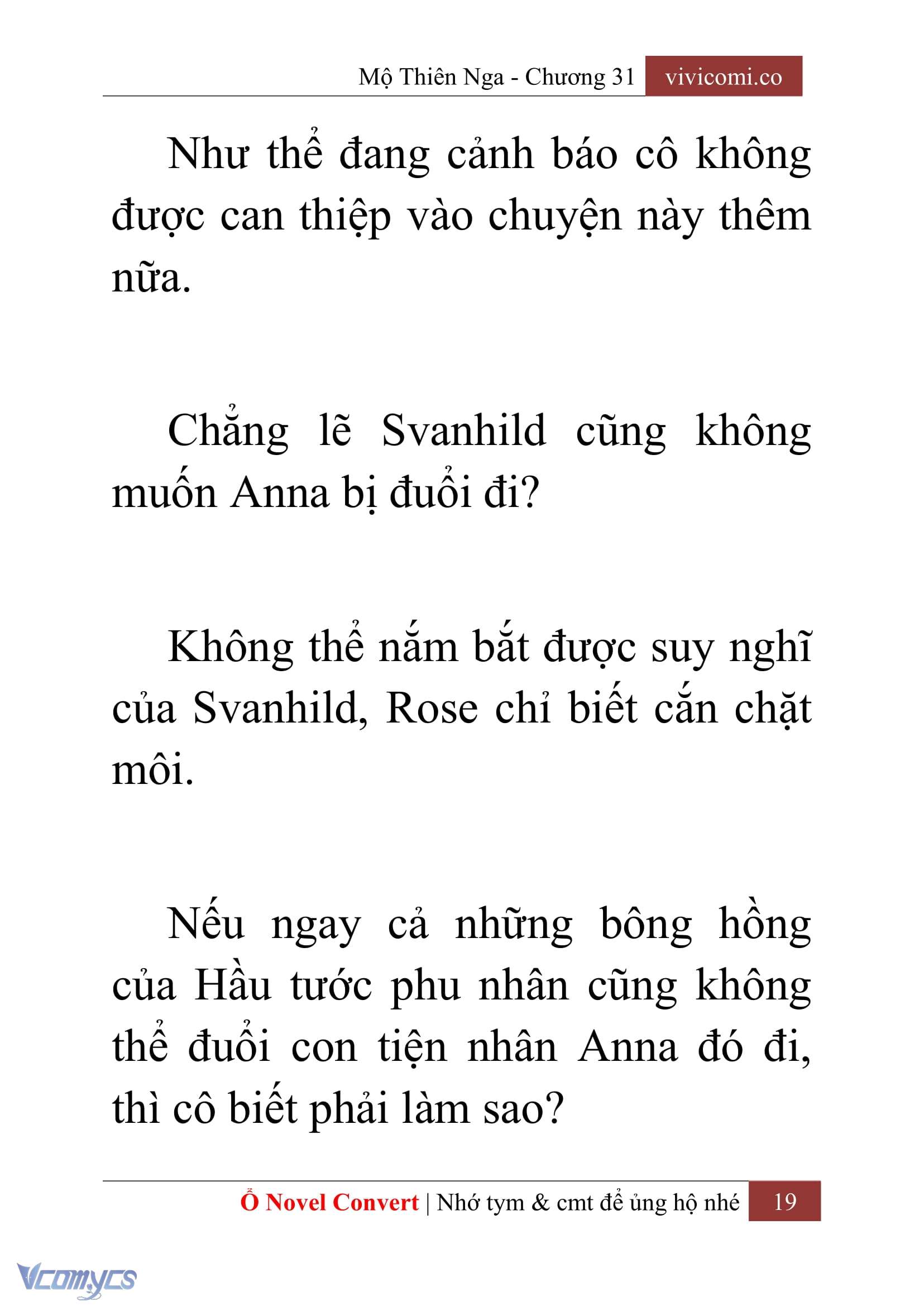 [Novel] Mộ Thiên Nga Chap 31 - Trang 2