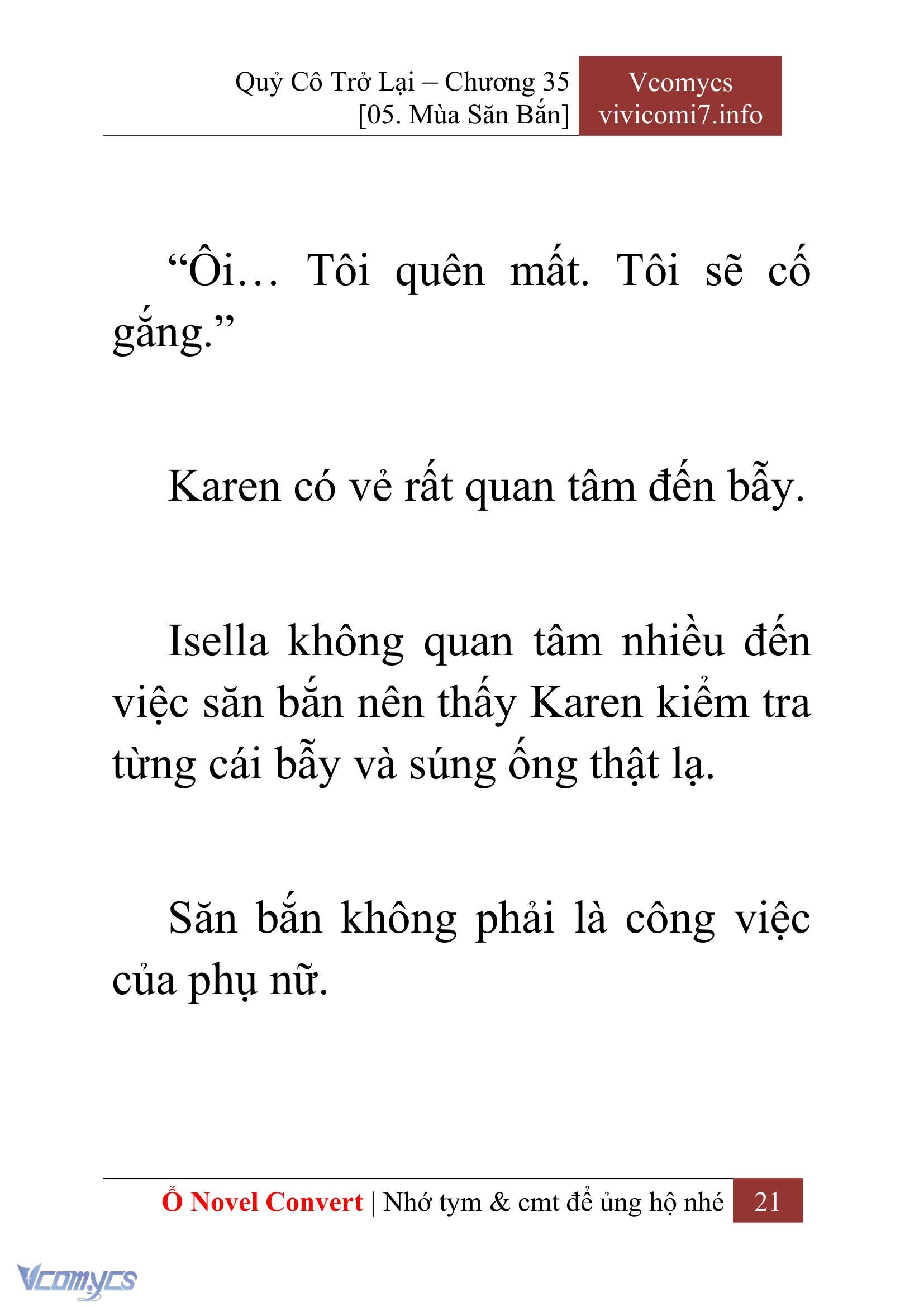 [Novel] Quý Cô Trở Lại Chap 35 - Trang 2